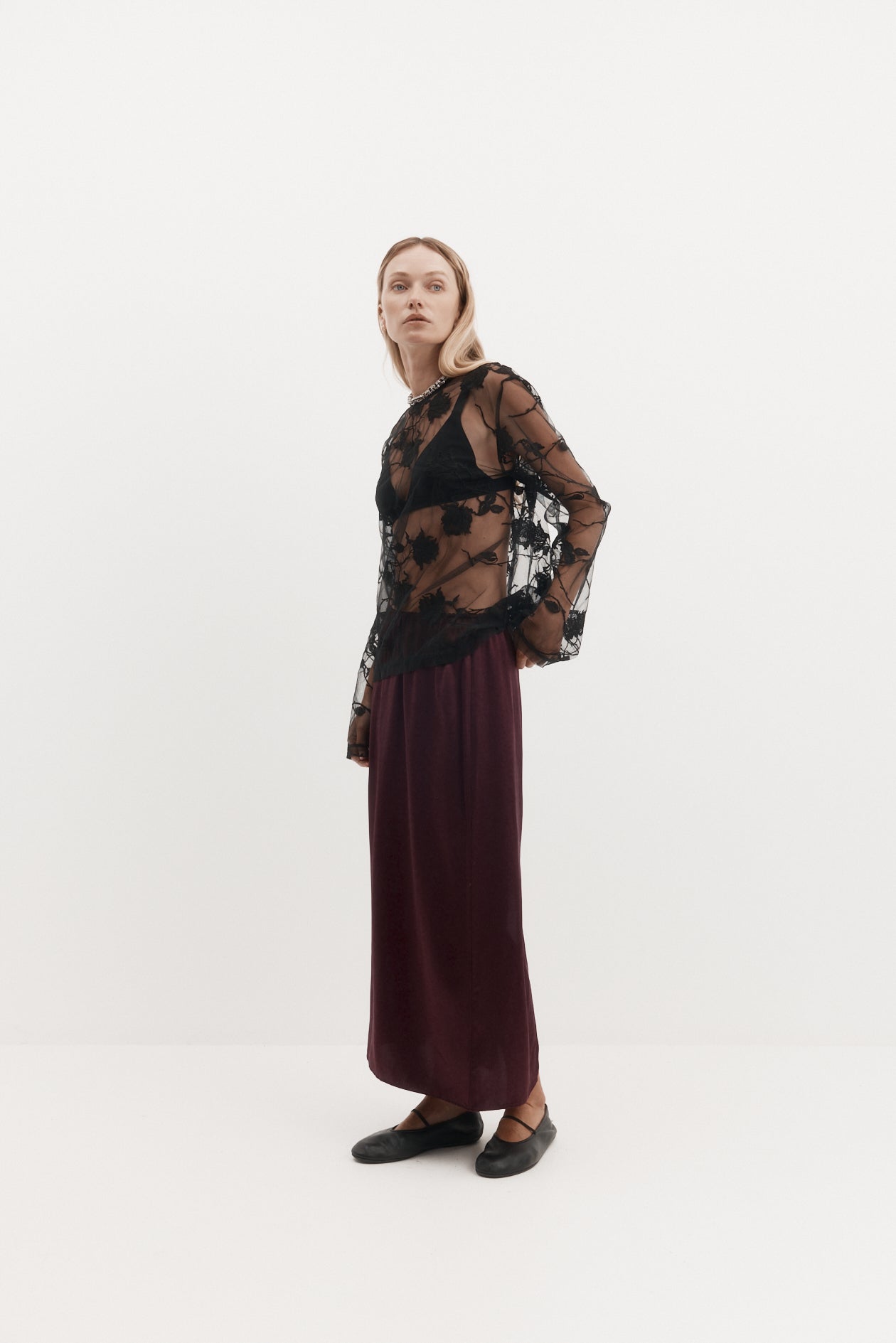 Harris Tapper Frances Top // Black Rose