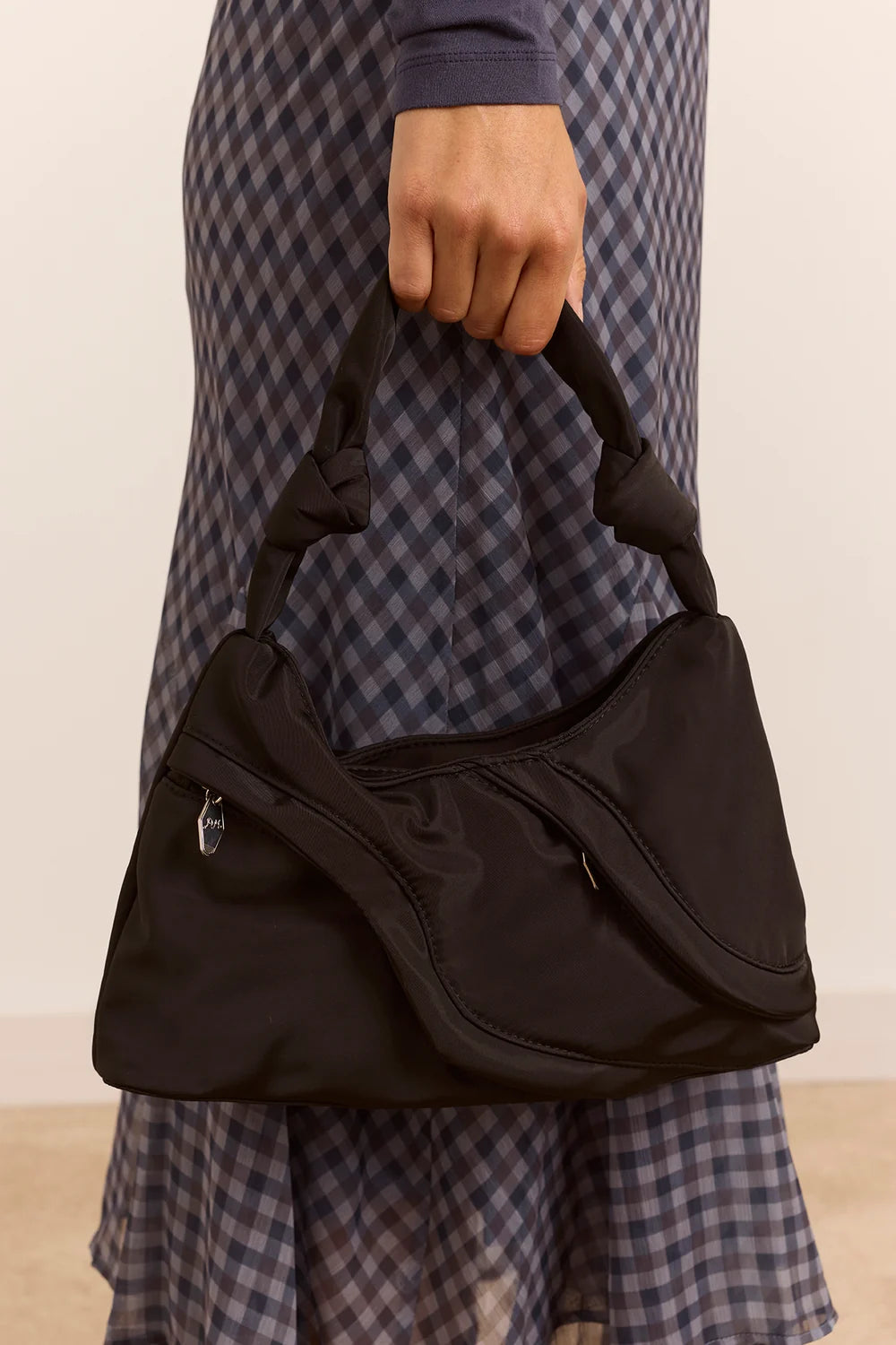Damson Madder Byron Bag // Black Heavy Satin