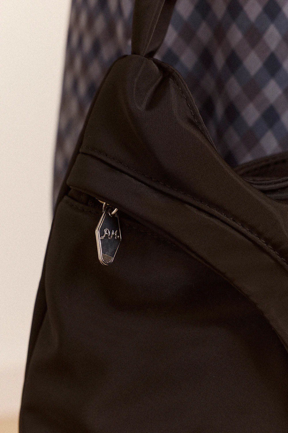 Damson Madder Byron Bag // Black Heavy Satin