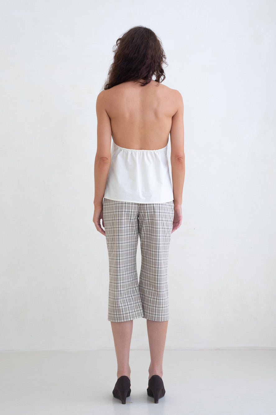 Belle Anna Miller Capri // Brown Plaid
