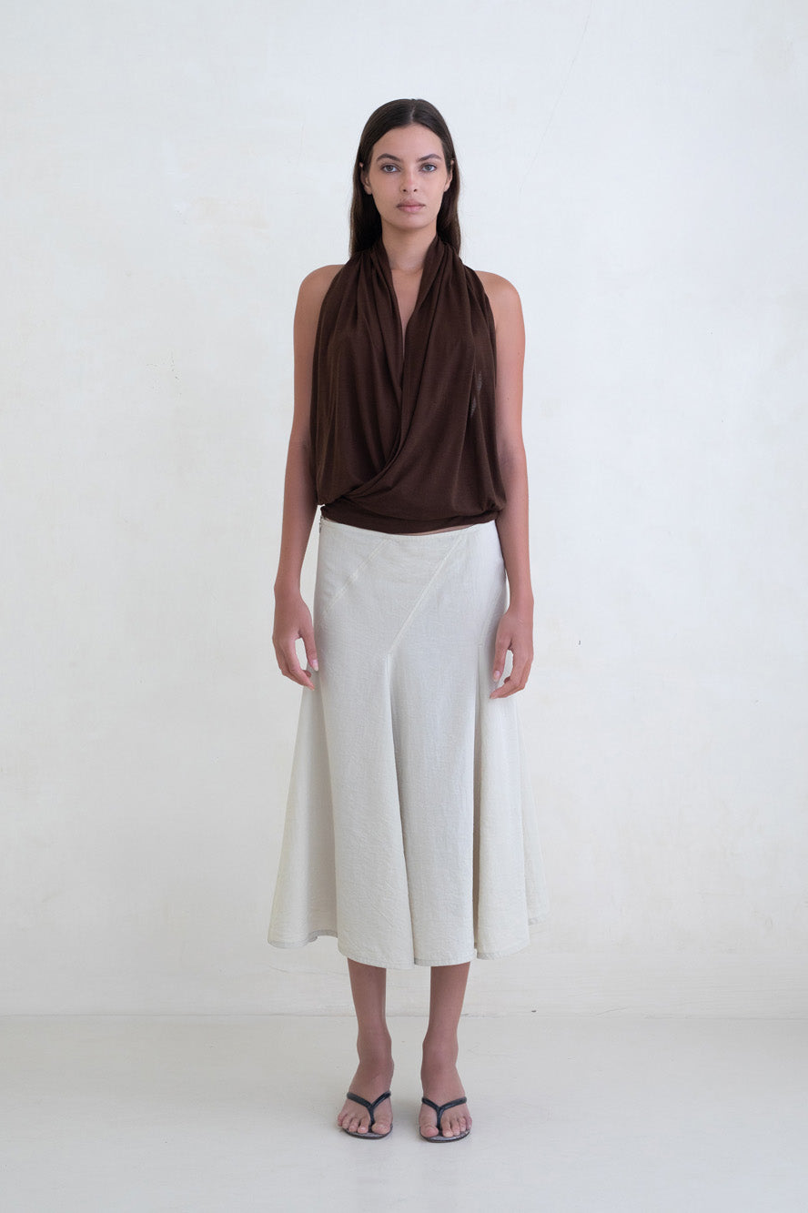Belle Anna Spiral Skirt // Lichen