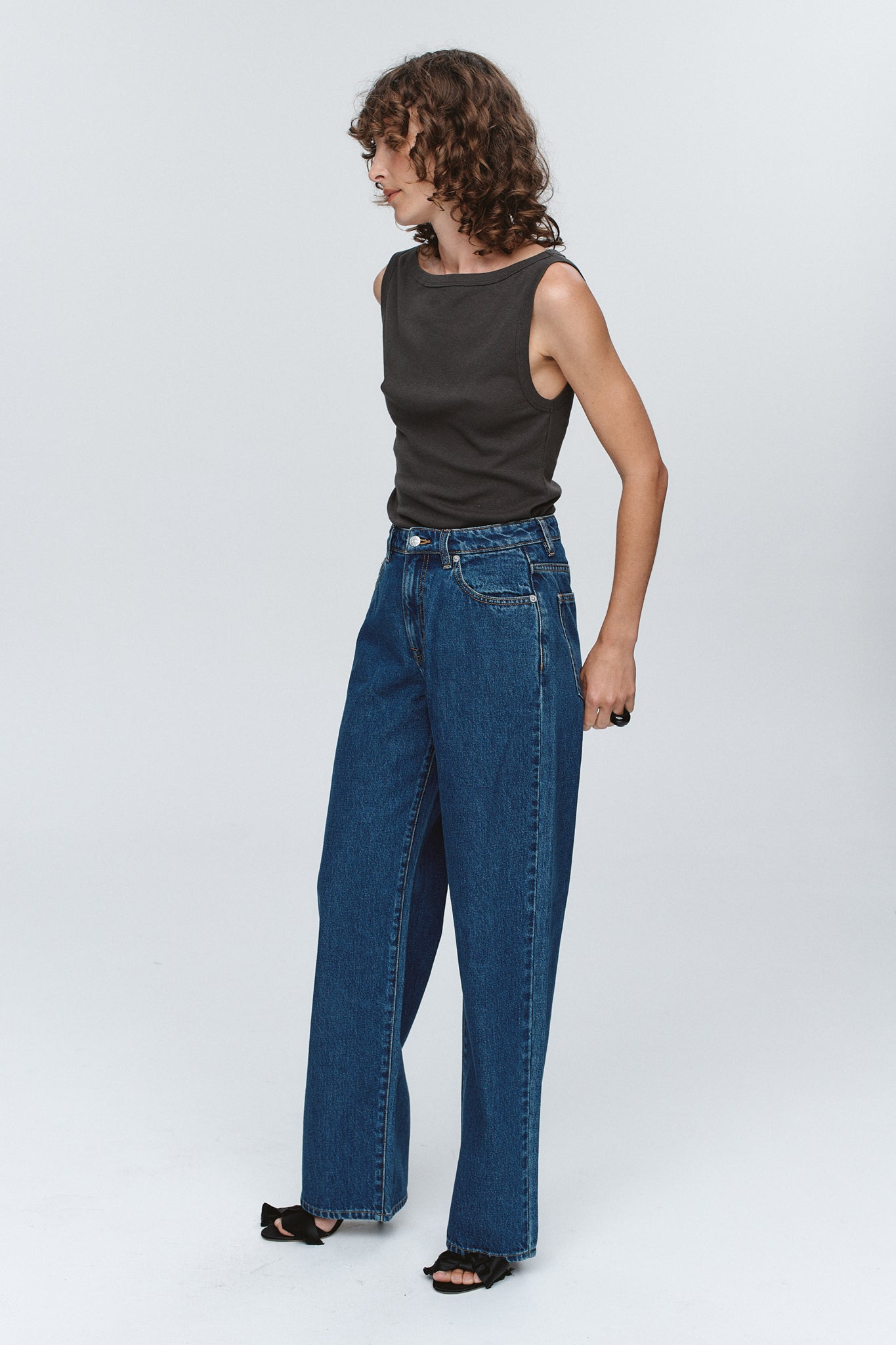 Marle Wide Leg Jean // Washed Indigo