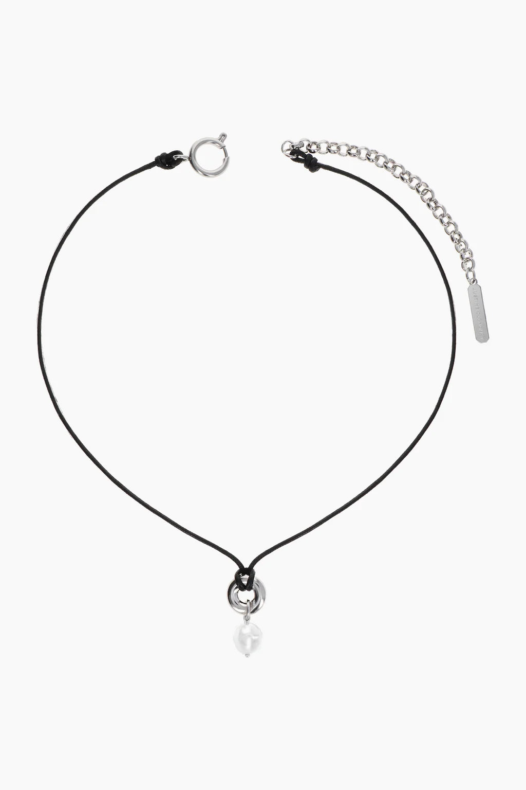 Justine Clenquet Ethan Pearl Choker // Black