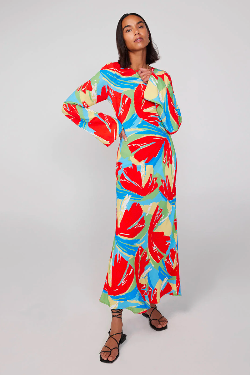Kitri Keira Abstract Print Dress Somebuddy Loves You