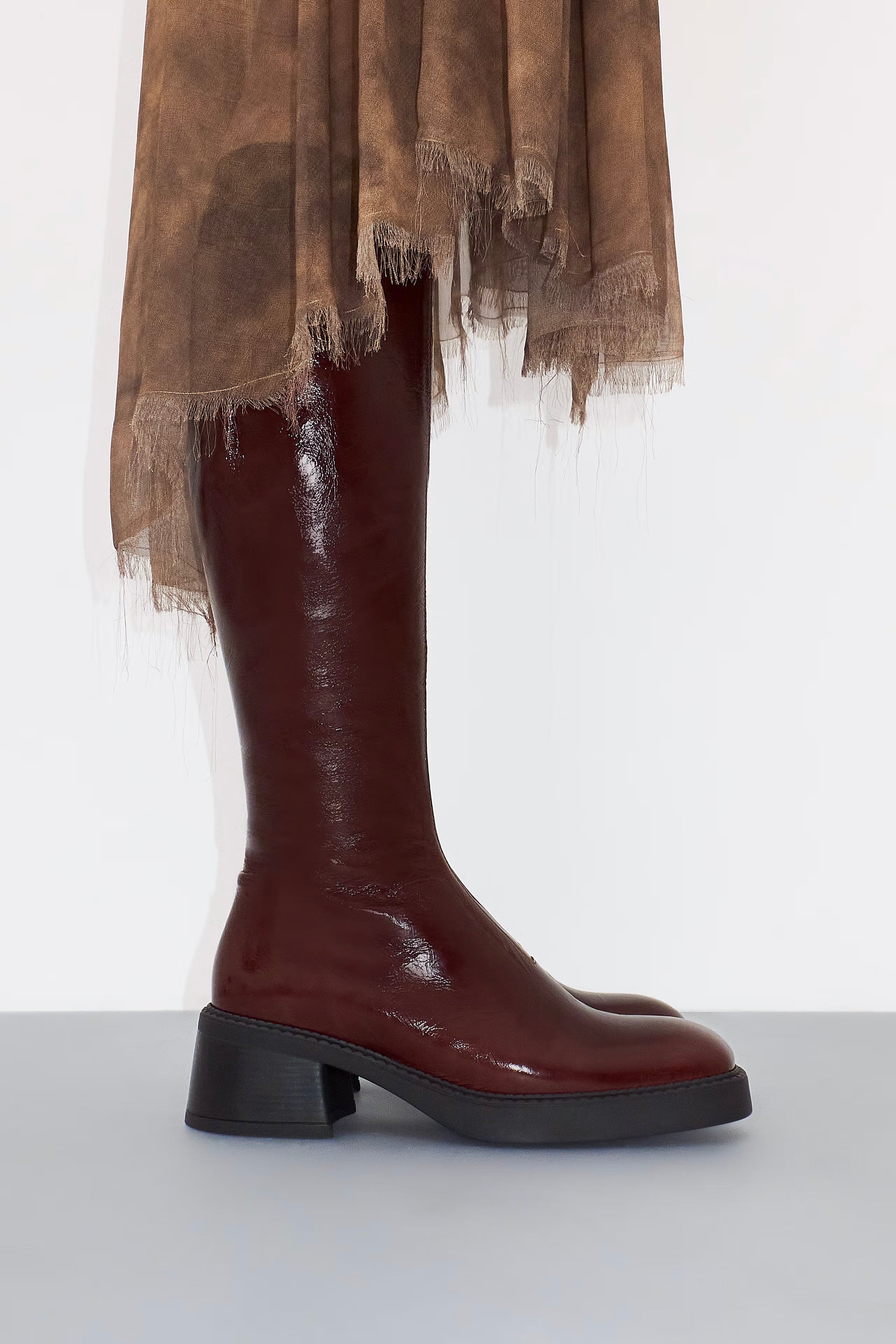 Miista Yumi Pull Boots // Burgundy