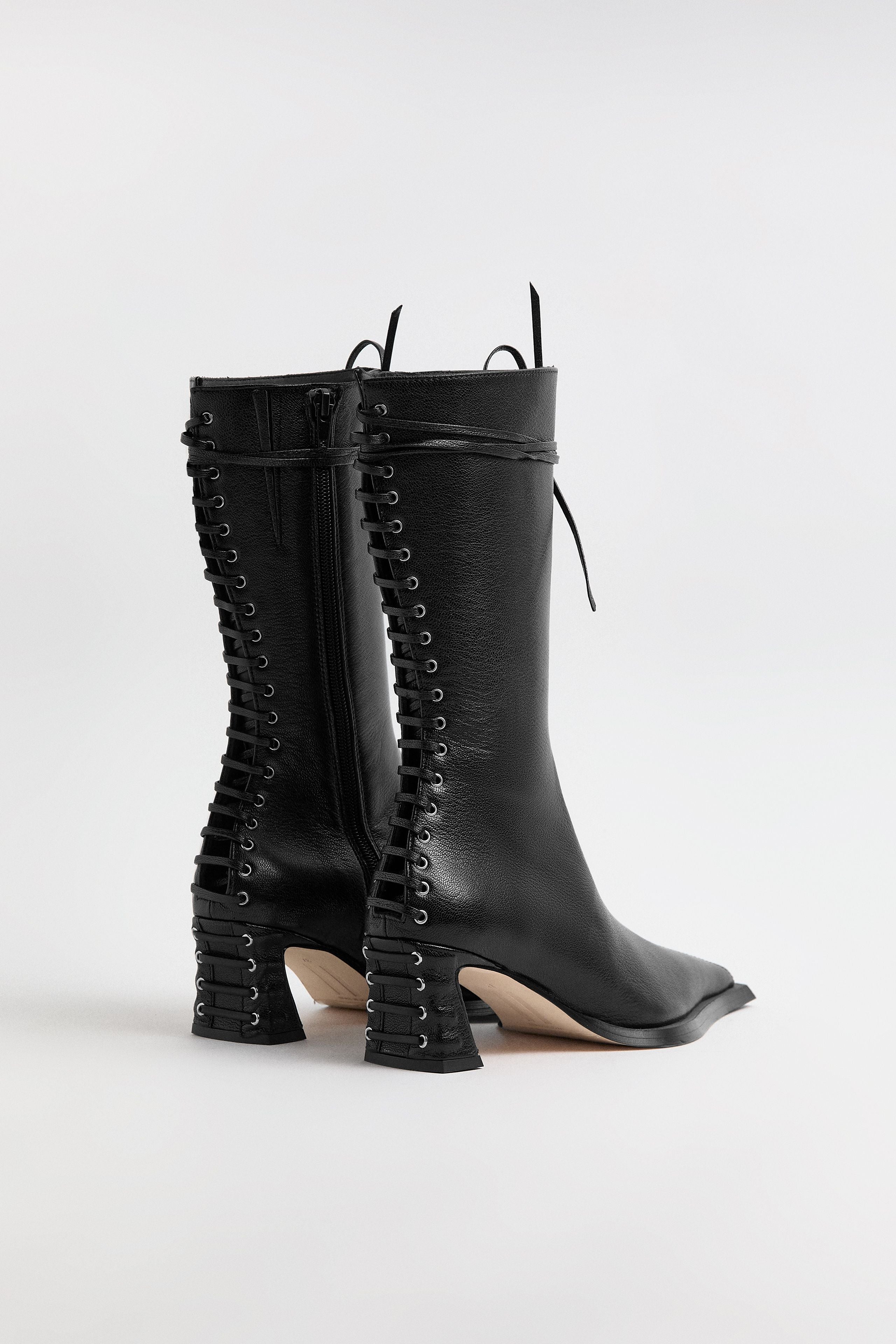 Miista Shelley Back Lace Boots // Black