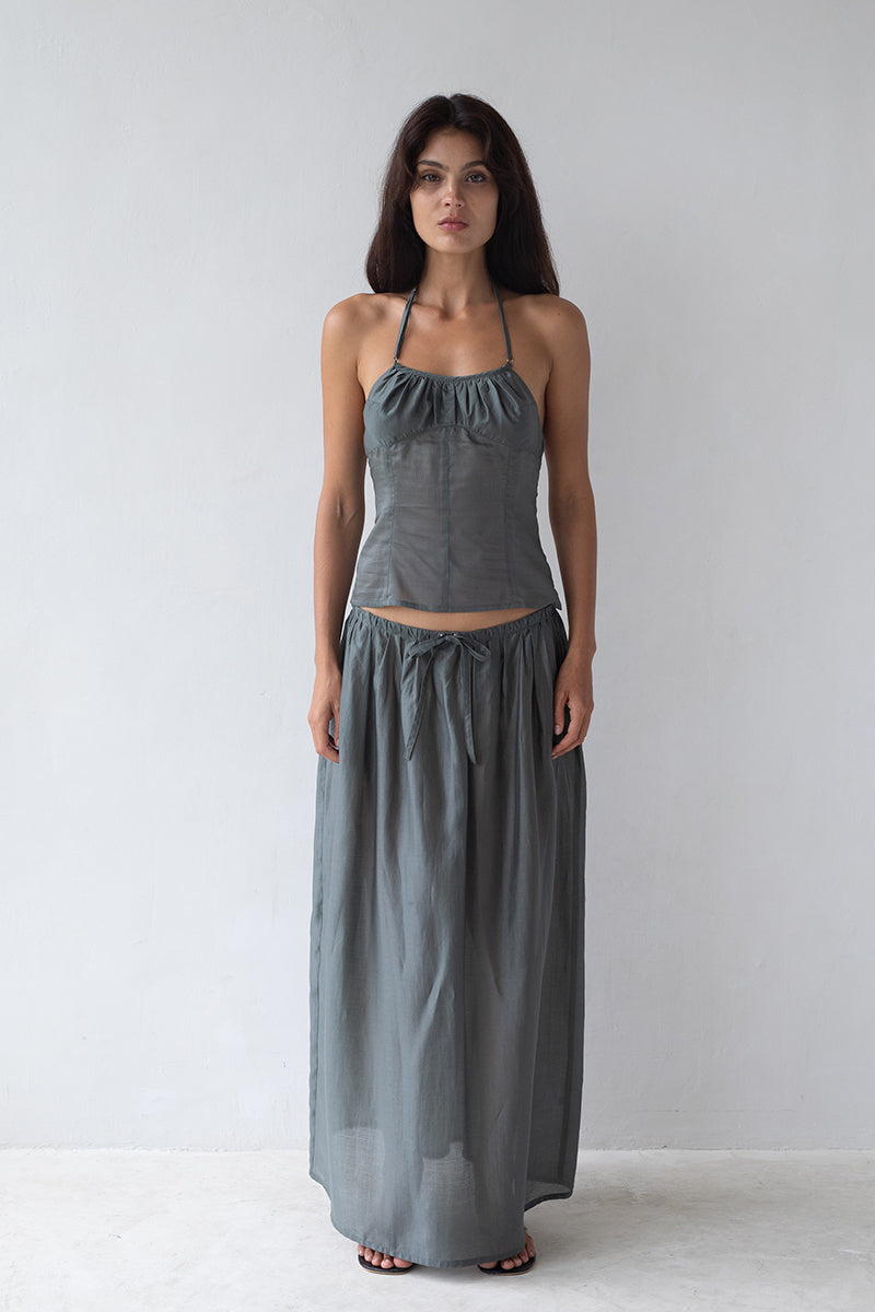 Belle Anna Flore Top // Evergreen