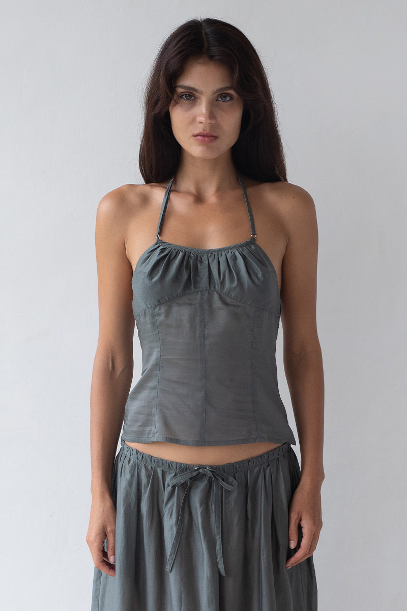 Belle Anna Flore Top // Evergreen