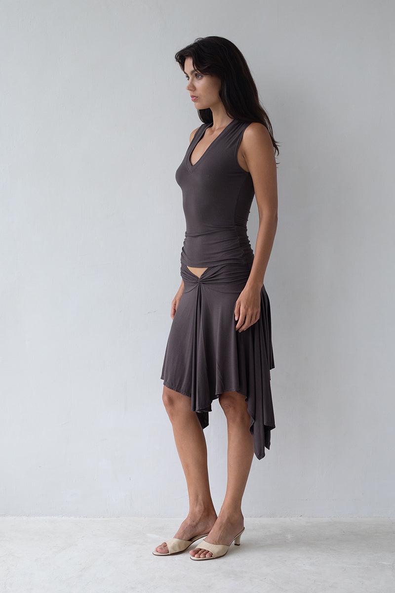 Belle Anna Morning Top // Dark Brown