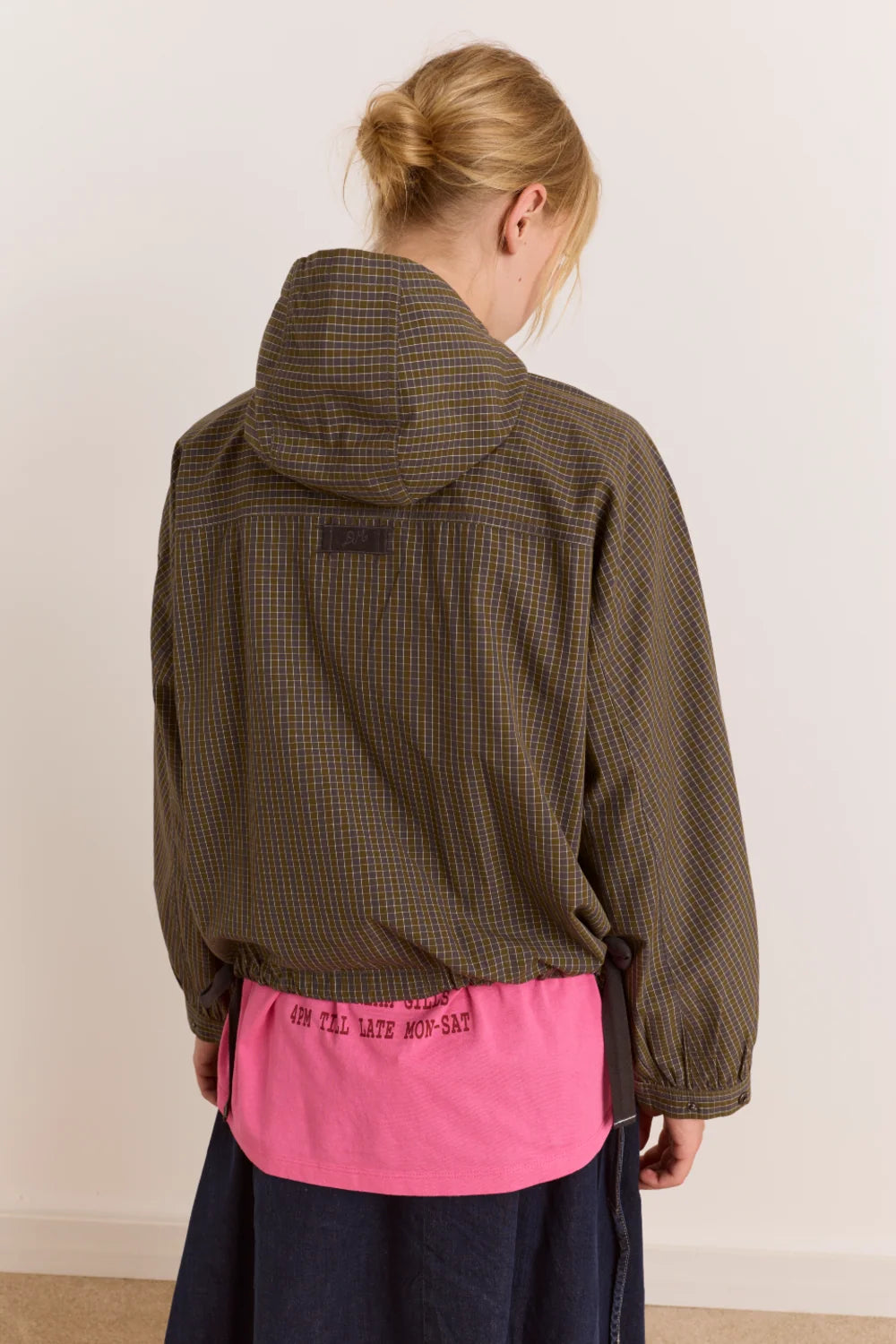Damson Madder Blake Hooded Top // Orion Check