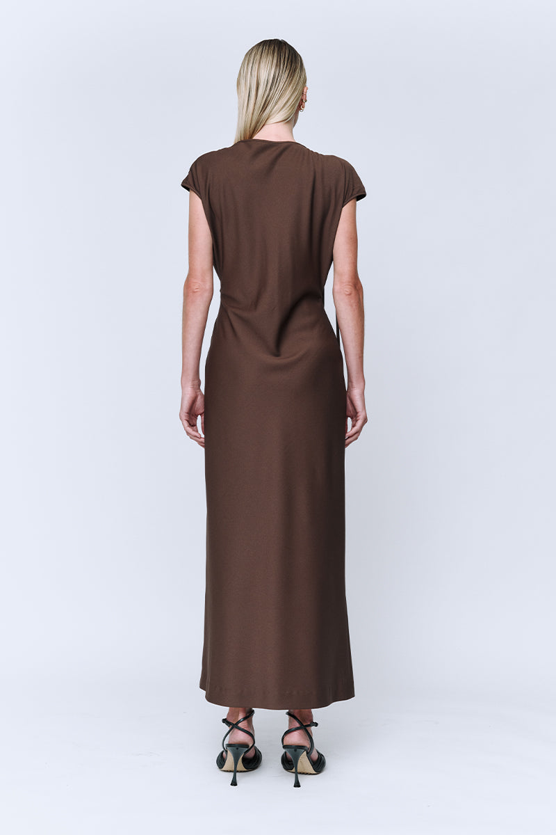 Wynn Hamlyn Maeve Maxi Dress // Chocolate