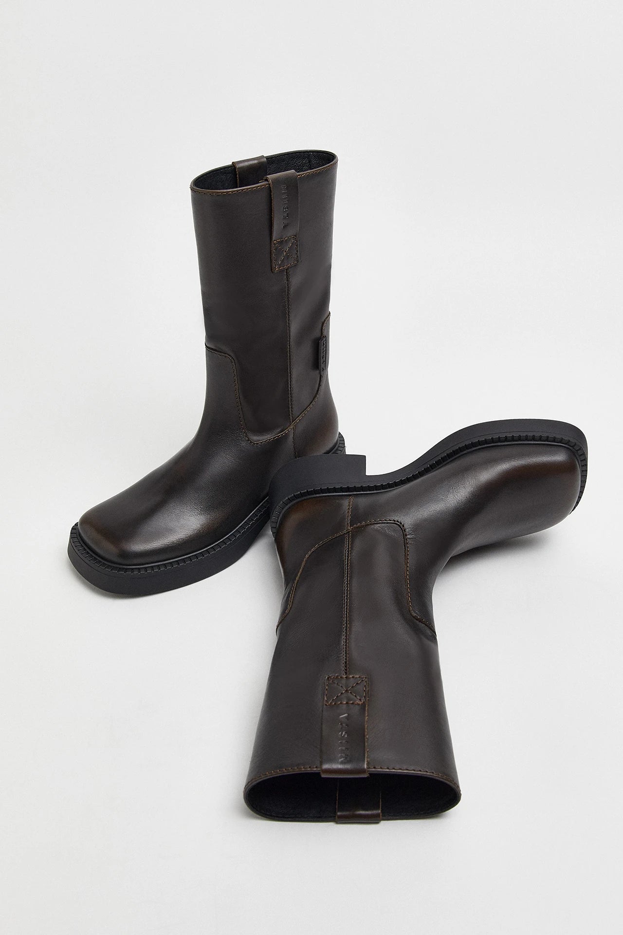Miista Aron Raw Ankle Boots // Brown
