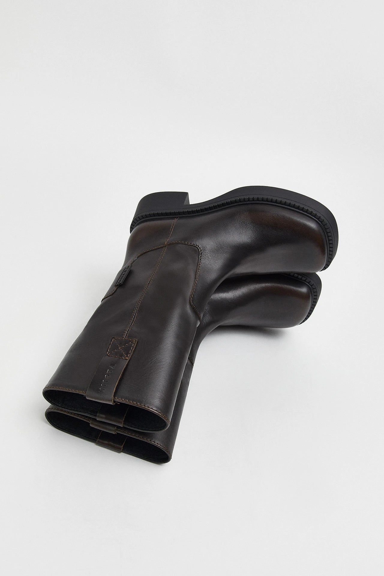 Miista Aron Raw Ankle Boots // Brown