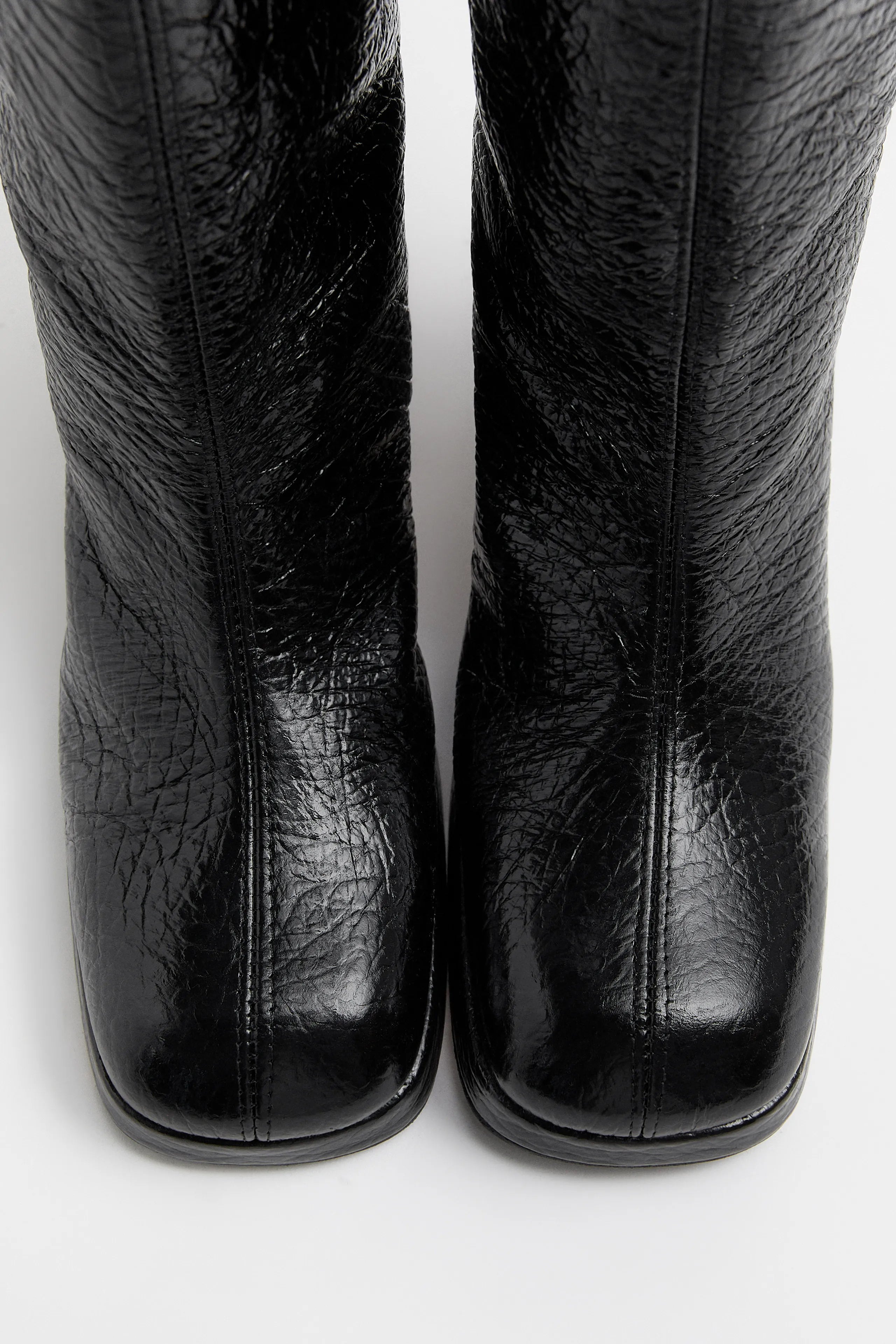 Miista Tundra Grain Tall Boots // Black
