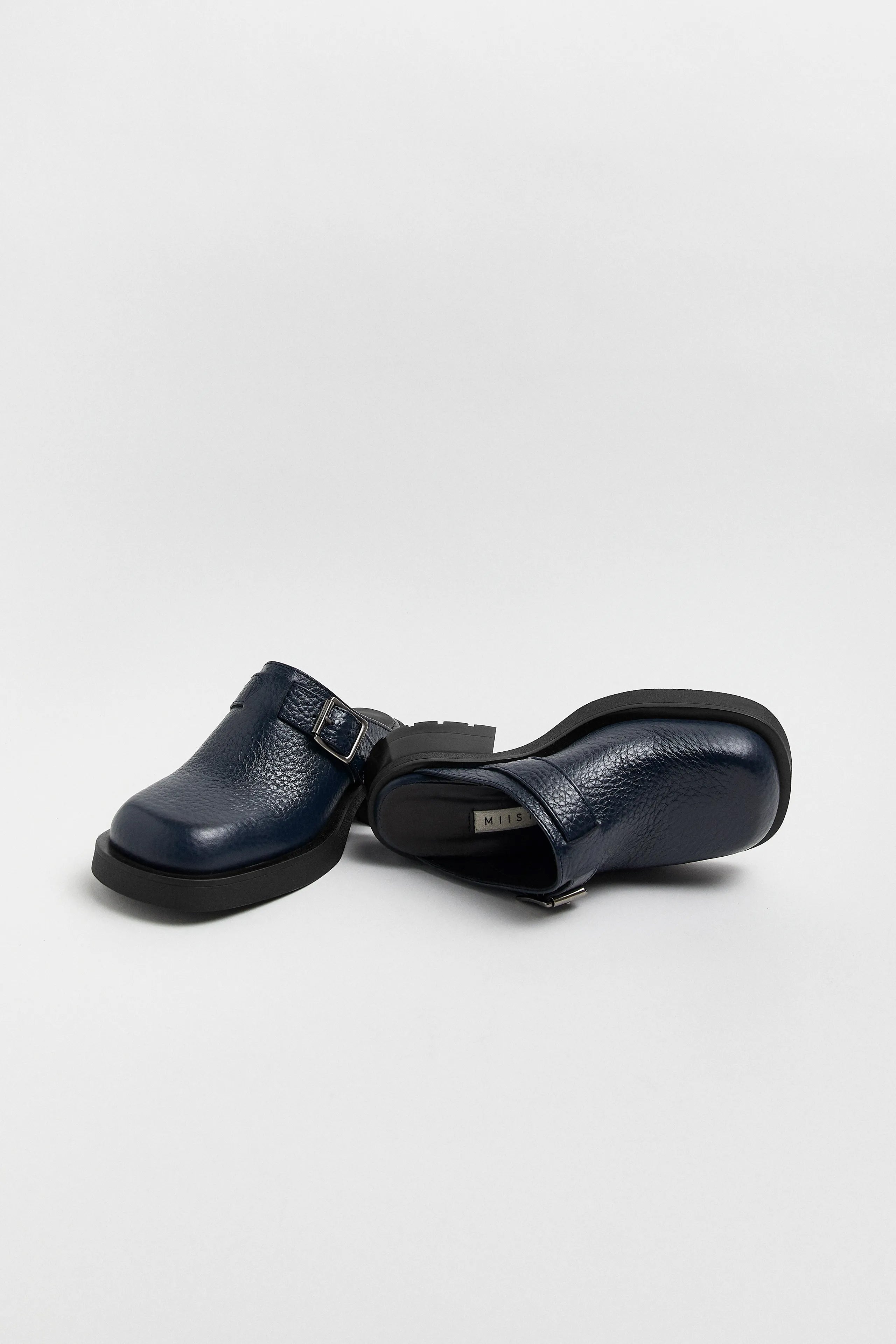 Miista Aroa Buckled Mules // Navy