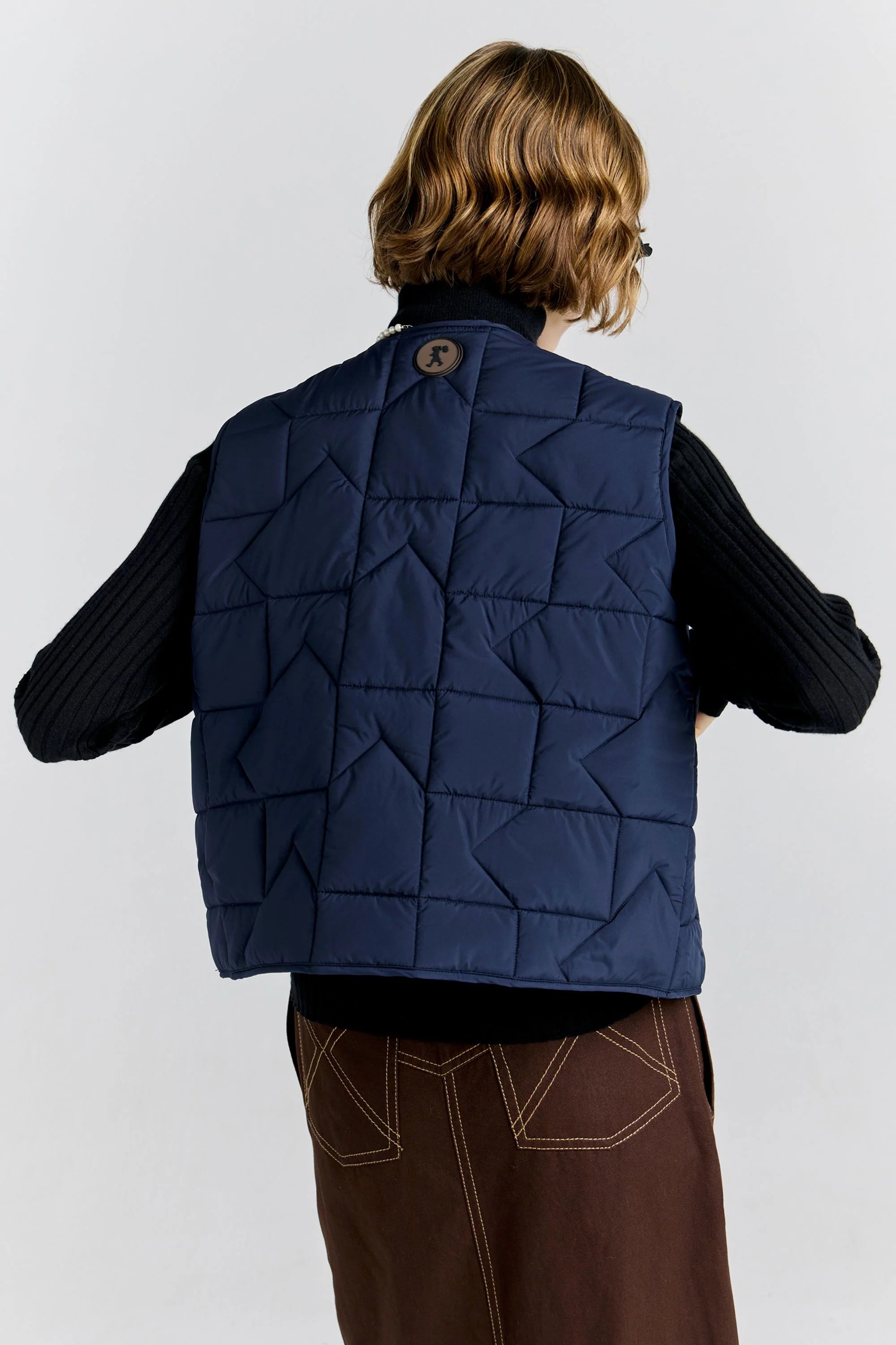 Karen Walker Quilted Drift Vest // Navy