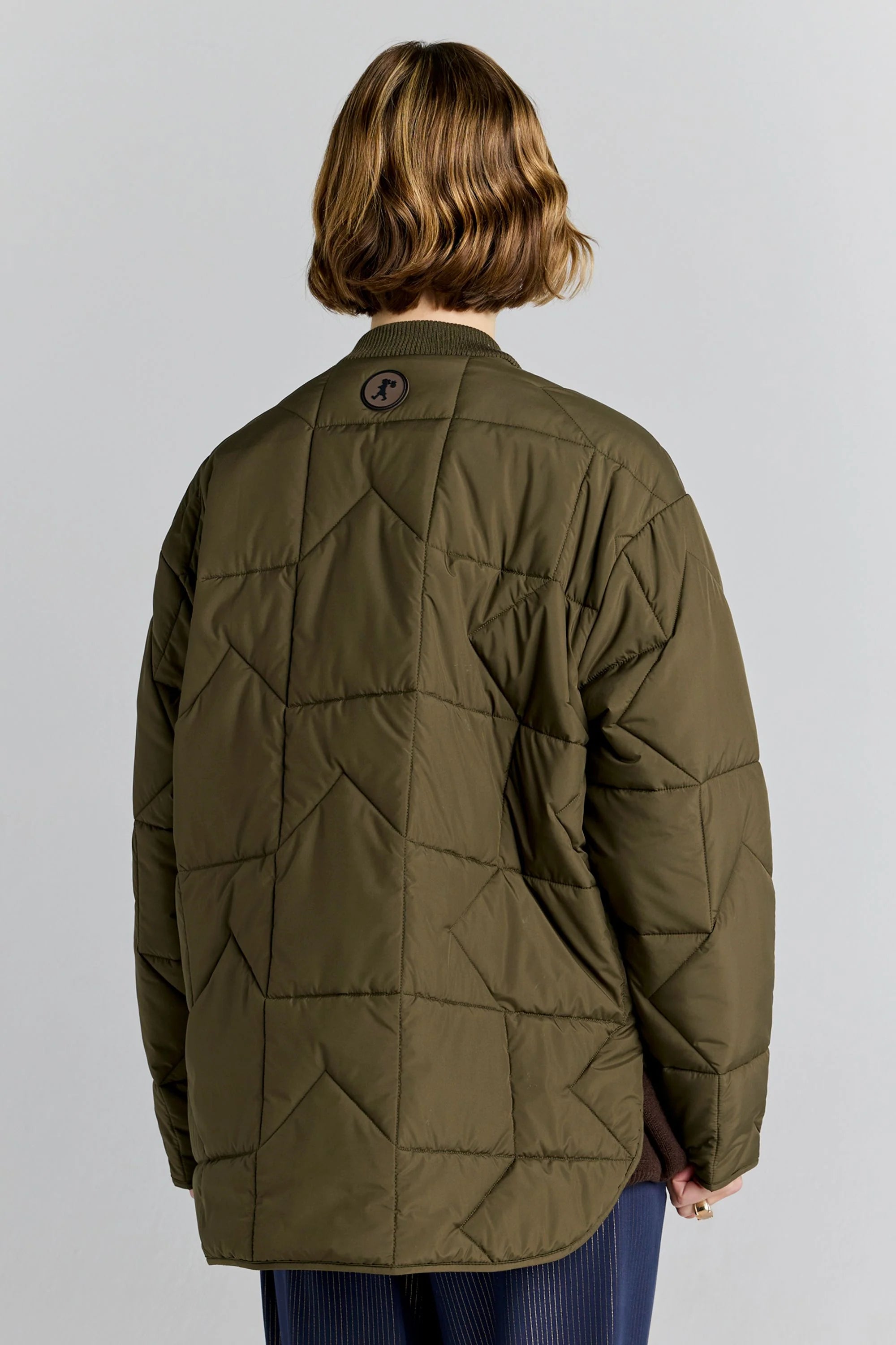 Karen Walker Quilted Monogram Jacket // Dark Olive
