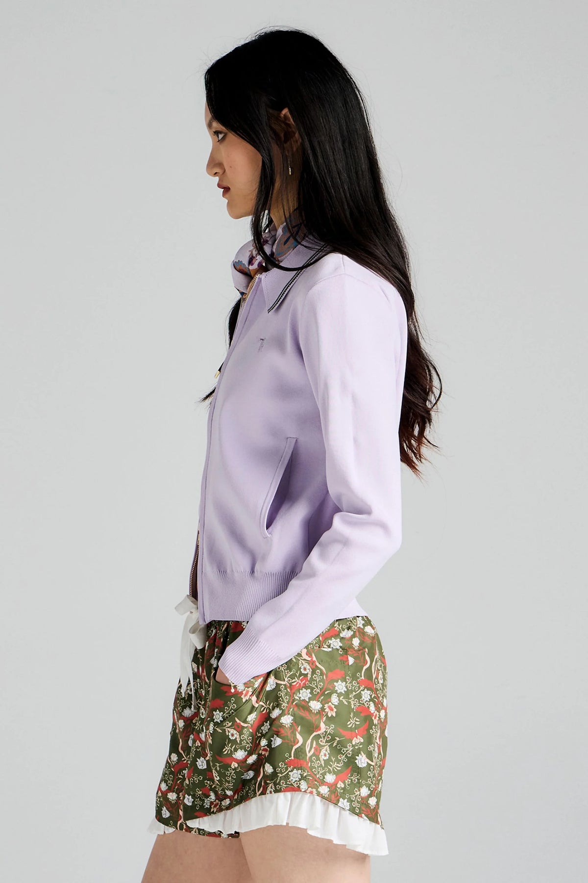 Karen Walker Runaway Knit Cardigan // Lilac