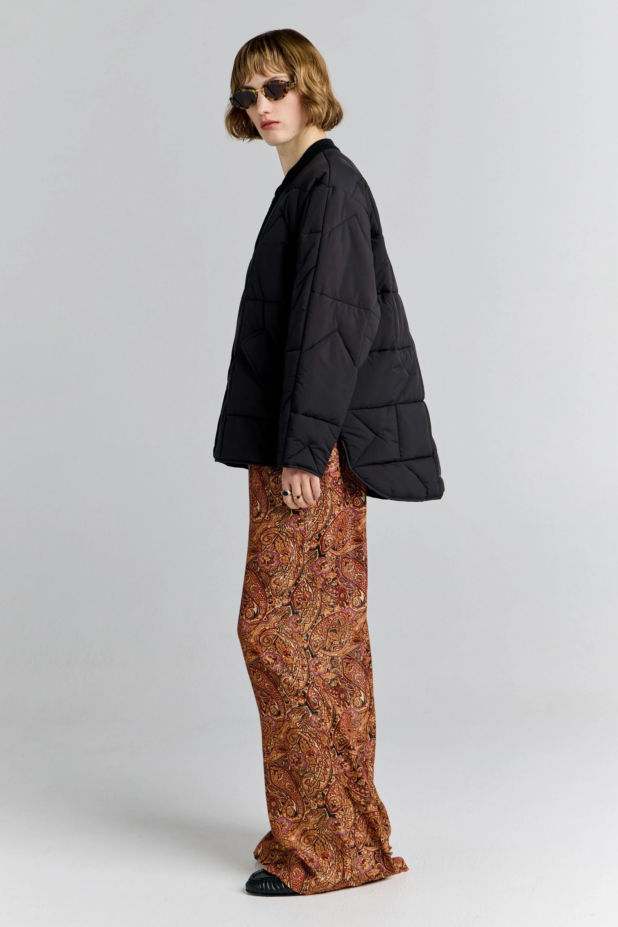 Karen Walker Quilted Monogram Jacket // Black, Brown