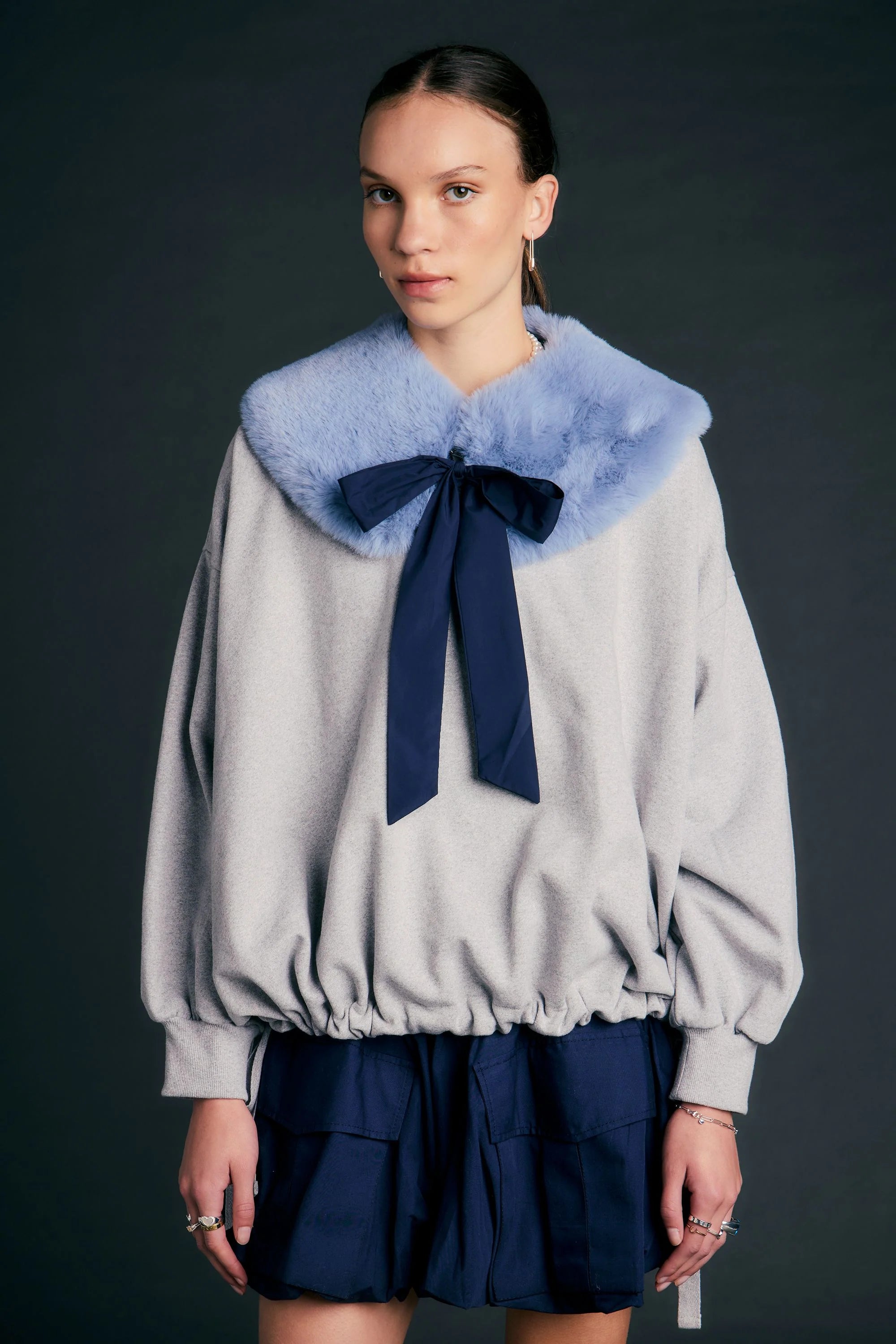 Karen Walker Runaway Collar // Dusty Blue