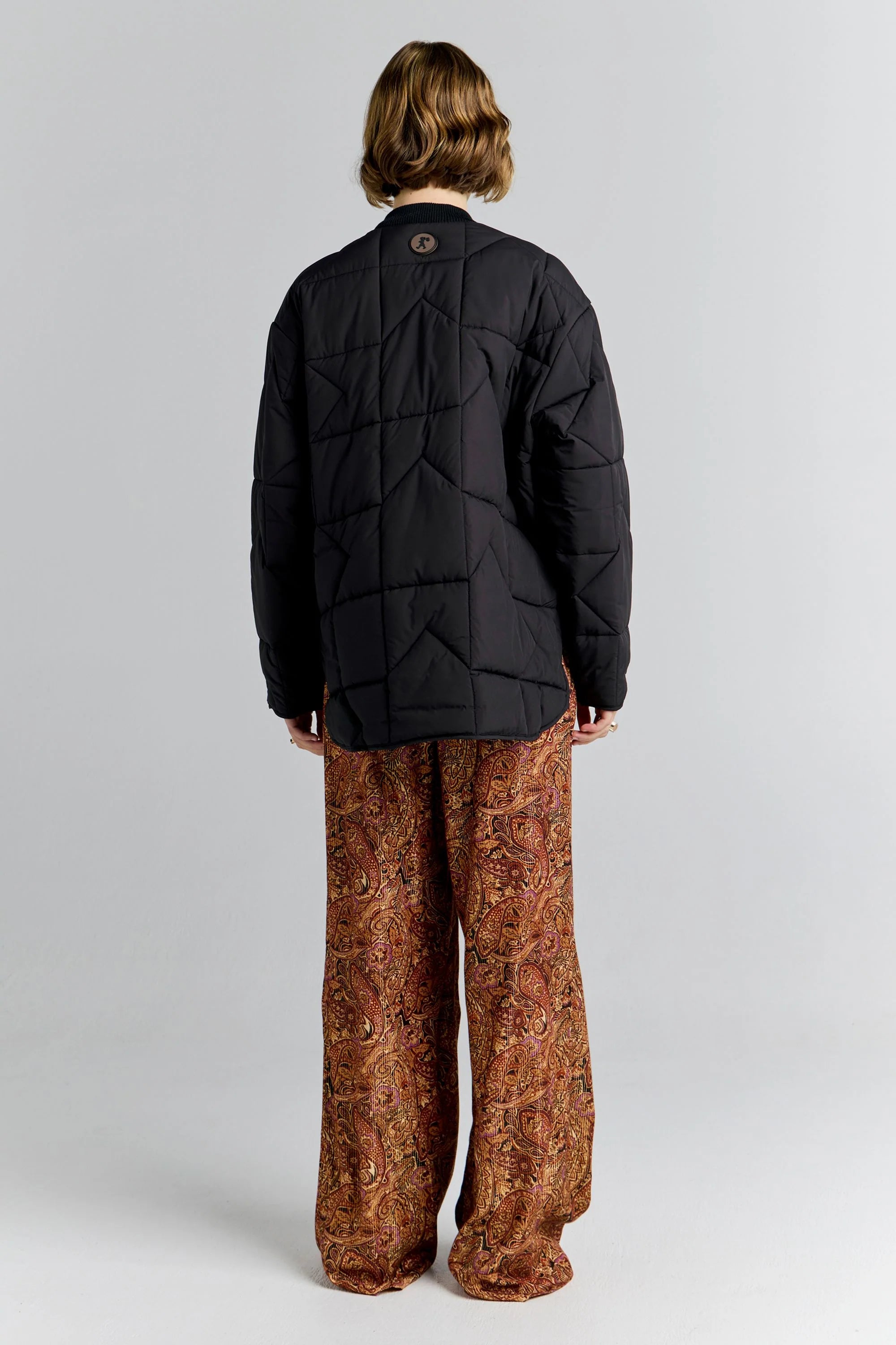 Karen Walker Quilted Monogram Jacket // Black, Brown
