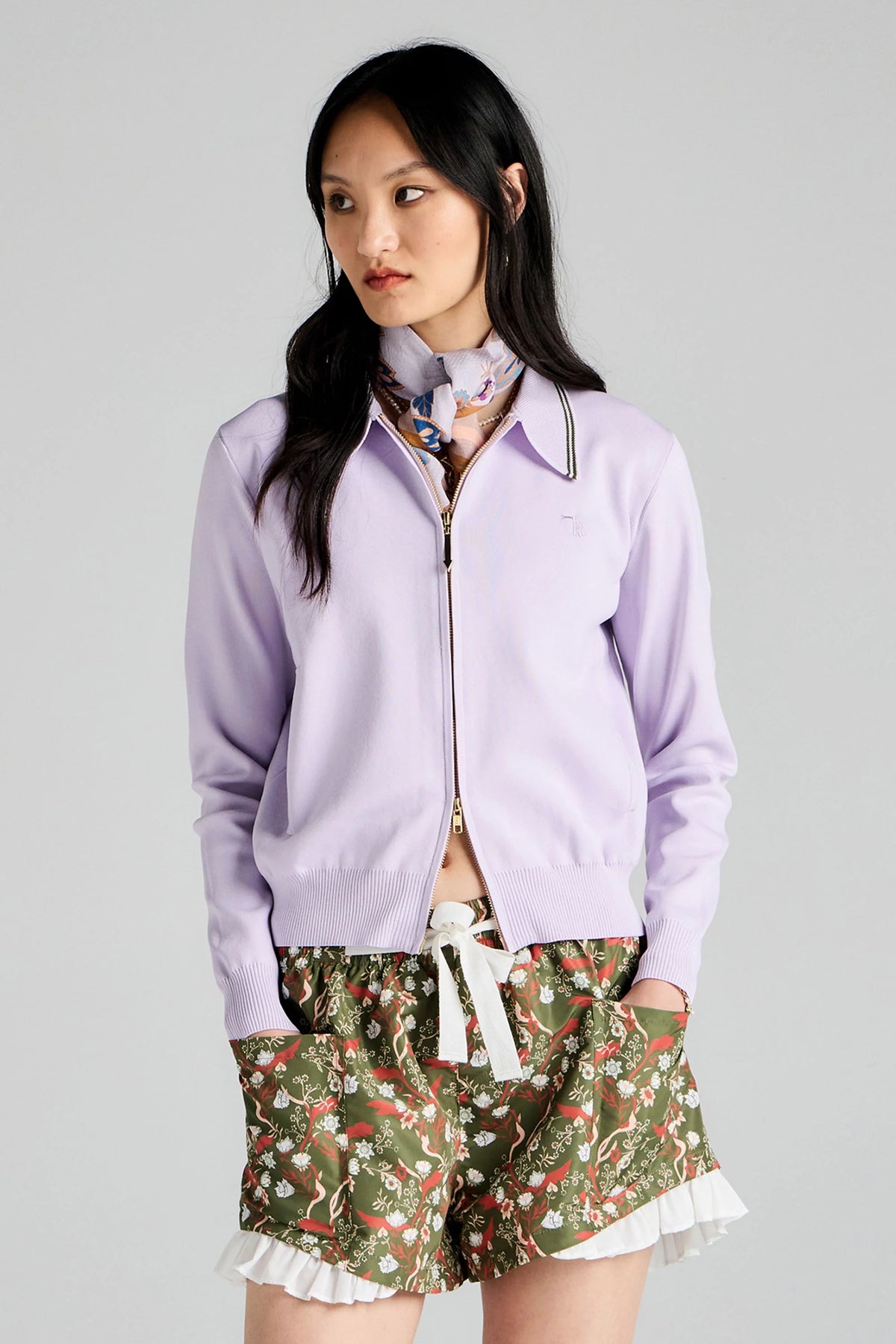 Karen Walker Runaway Knit Cardigan // Lilac
