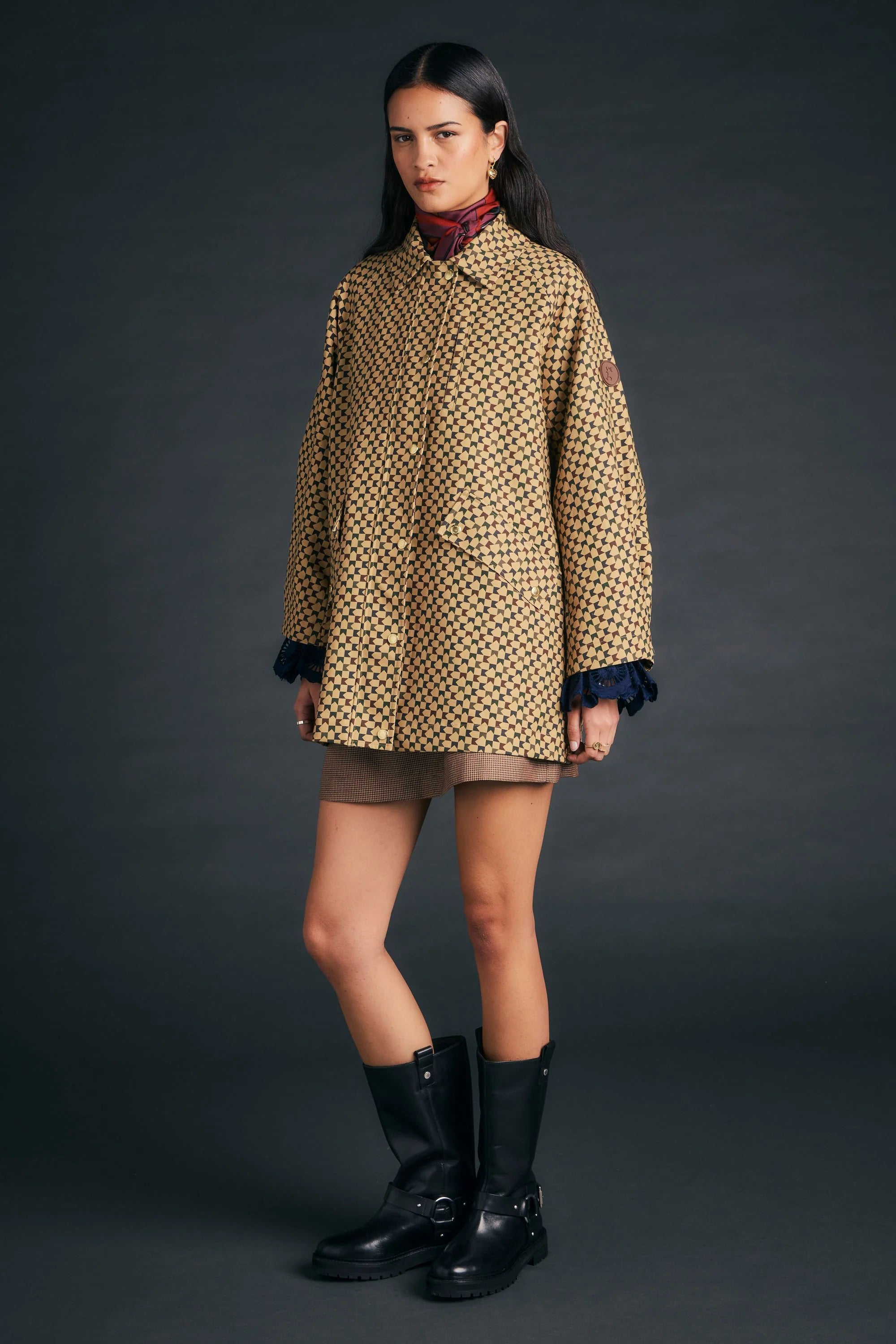 Karen Walker Tiller Jacket // Tan Multi