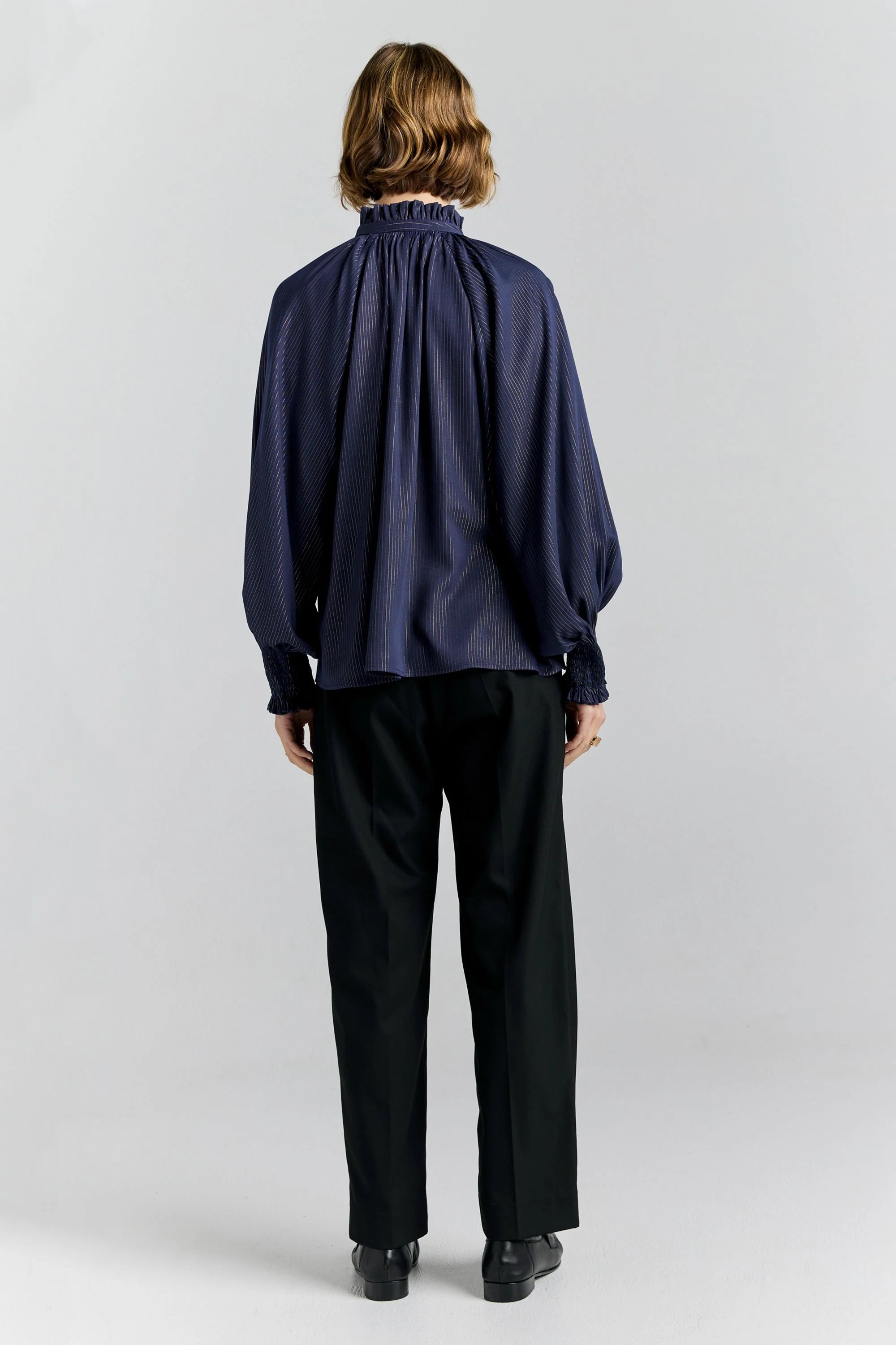 Karen Walker Province Blouse // Navy