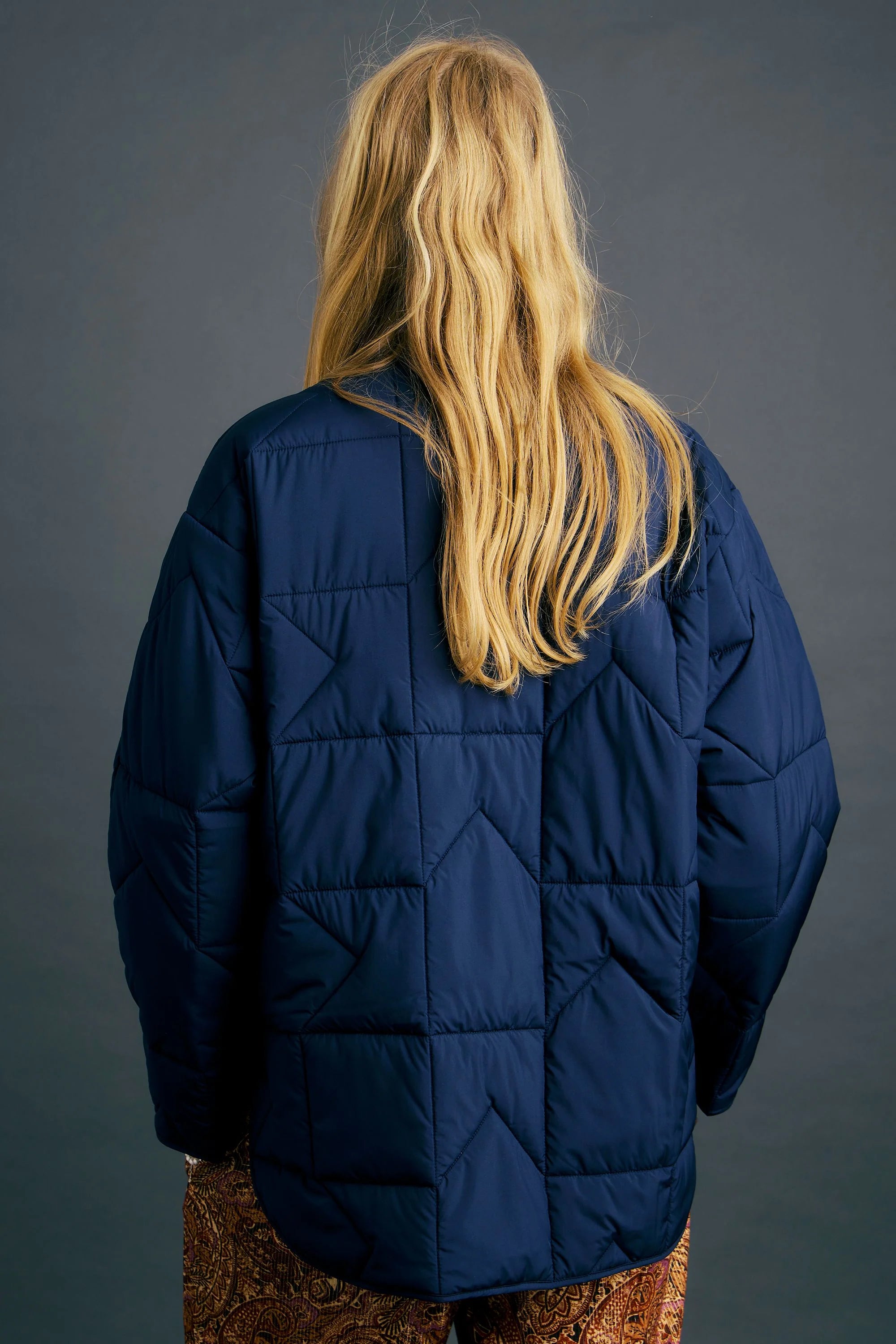 Karen Walker Quilted Monogram Jacket // Navy