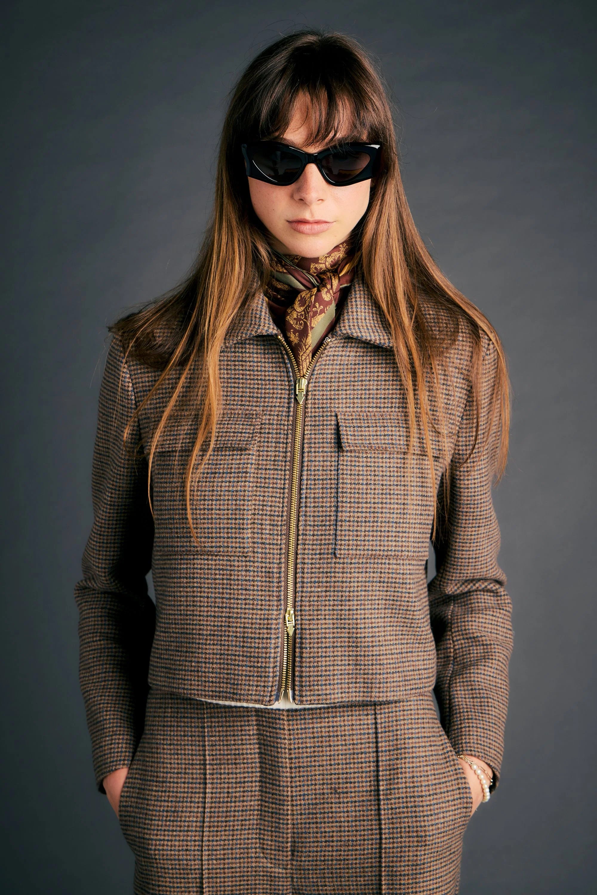Karen Walker Landing Jacket // Brown Multi