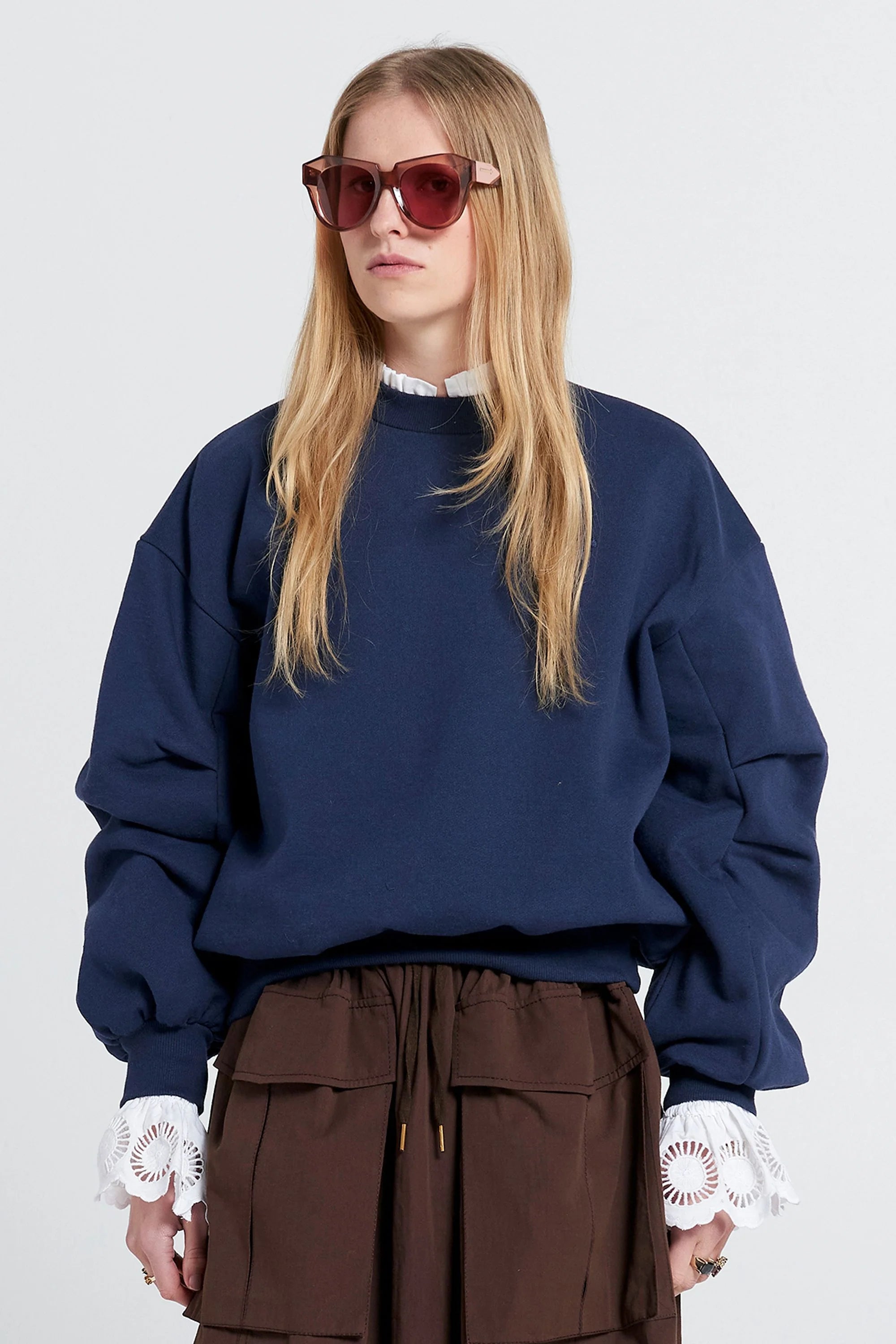 Karen Walker Campus Sweatshirt // Navy