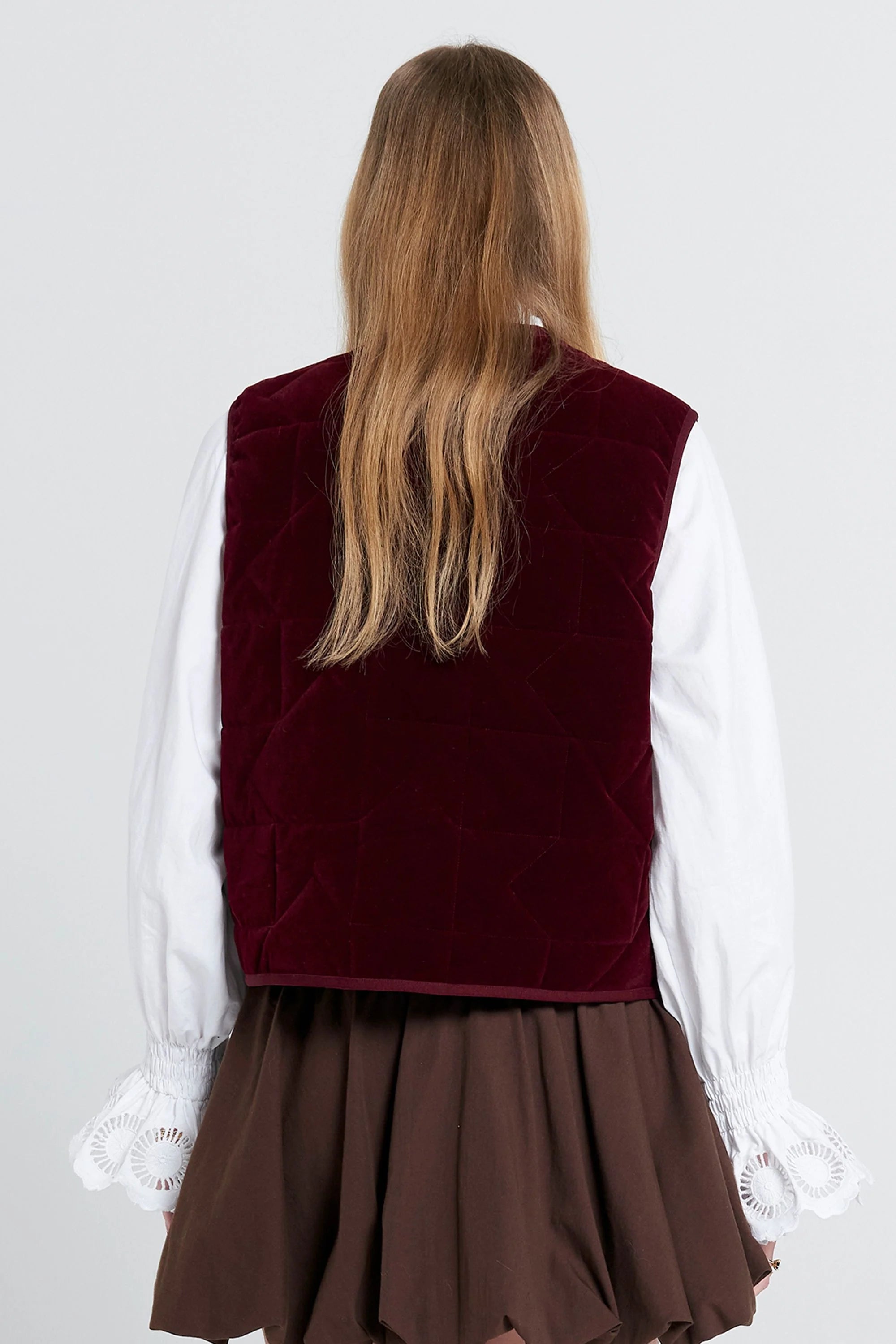 Karen Walker Ashford Vest // Merlot