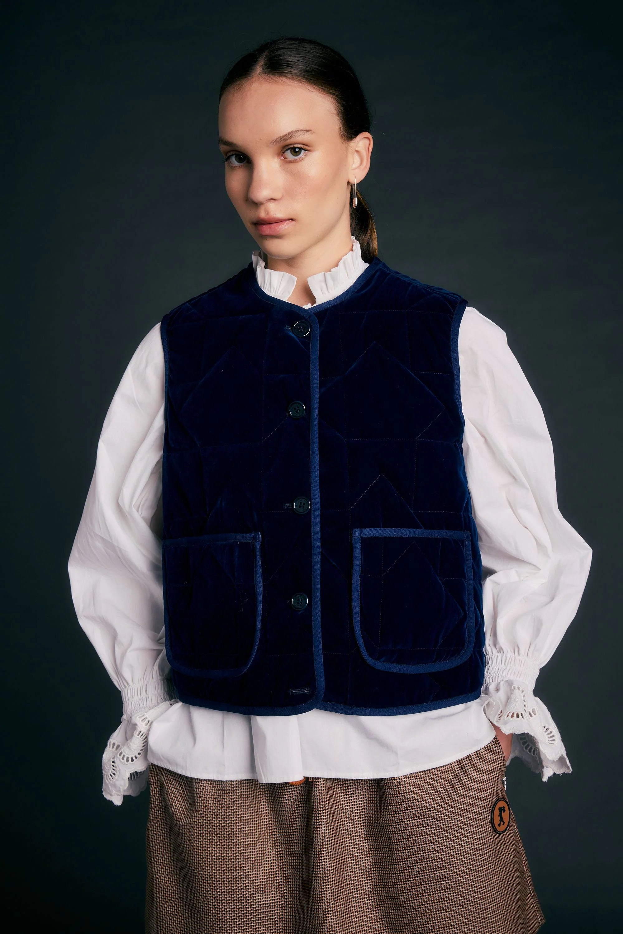 Karen Walker Ashford Vest // Navy