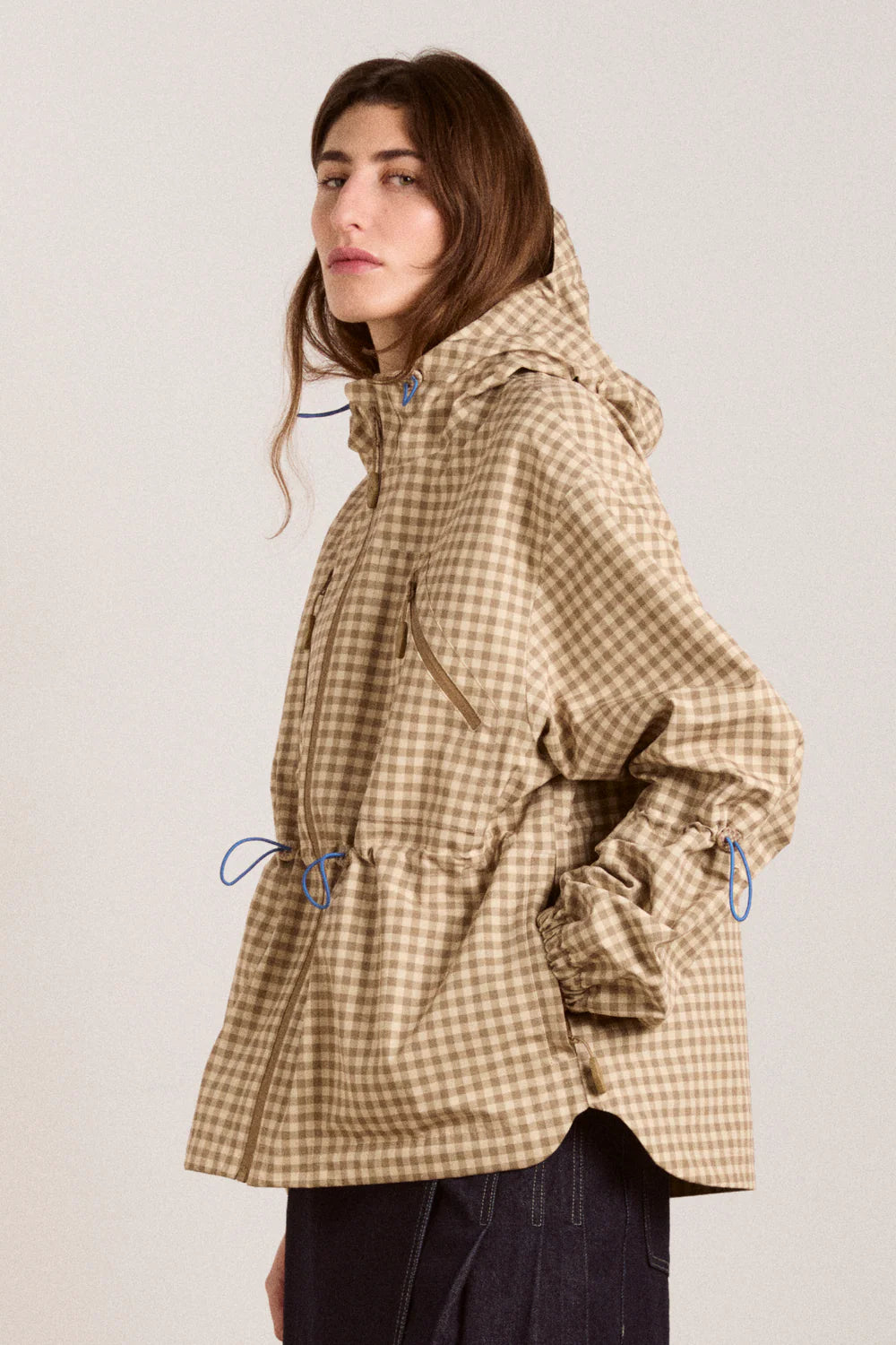 Damson Madder Matilda Raincoat // Gingham