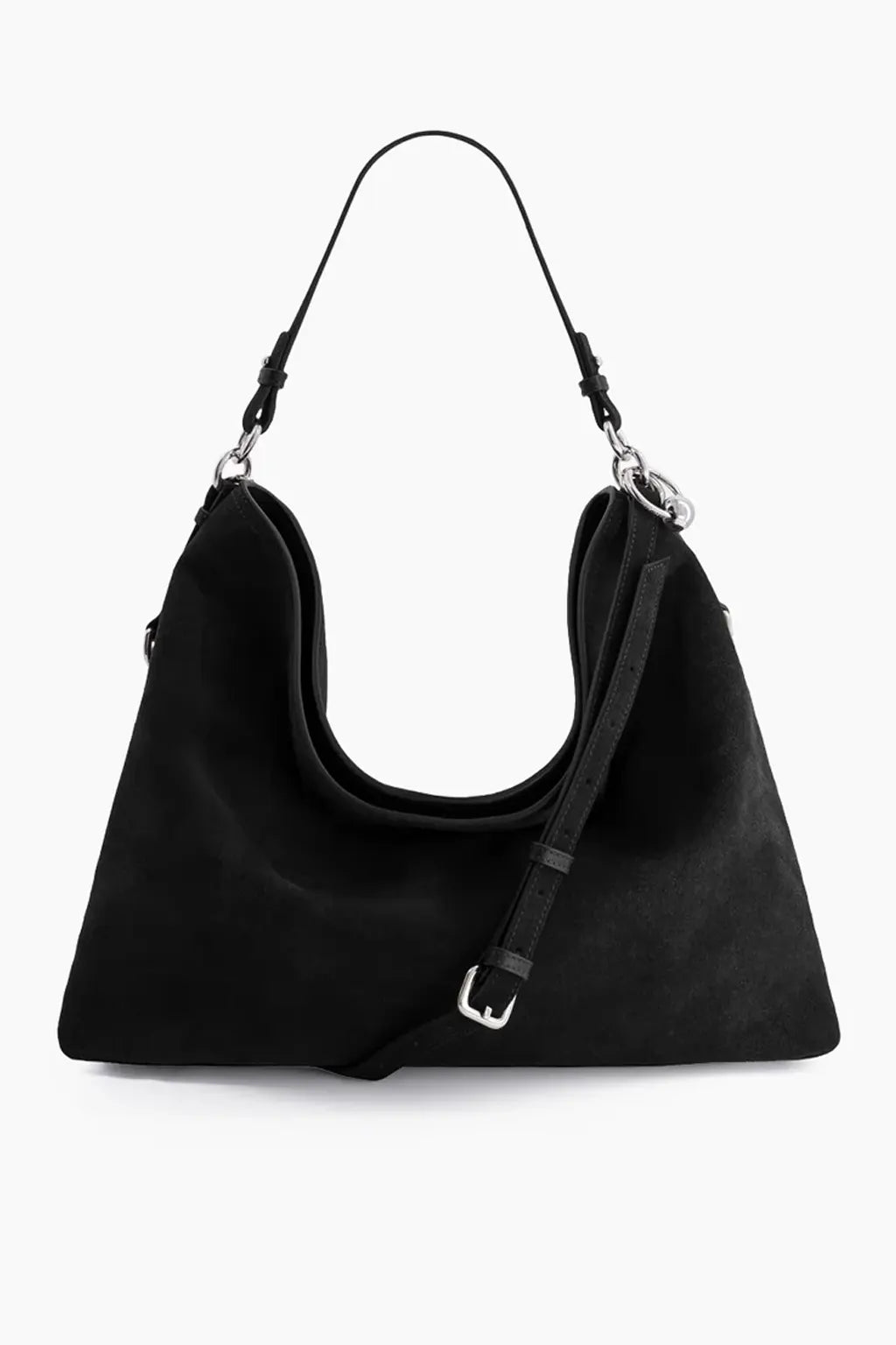 Justine Clenquet Marla Hobo Bag // Black Suede