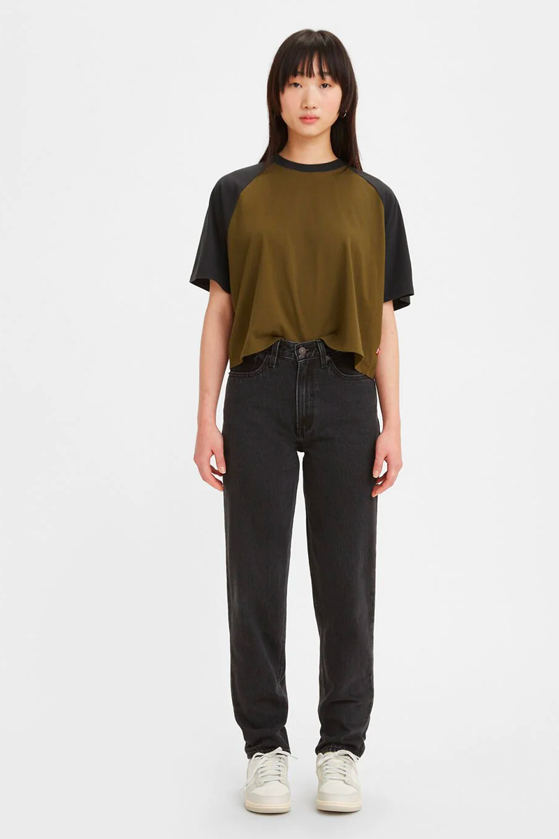 Levis mom jeans black sales