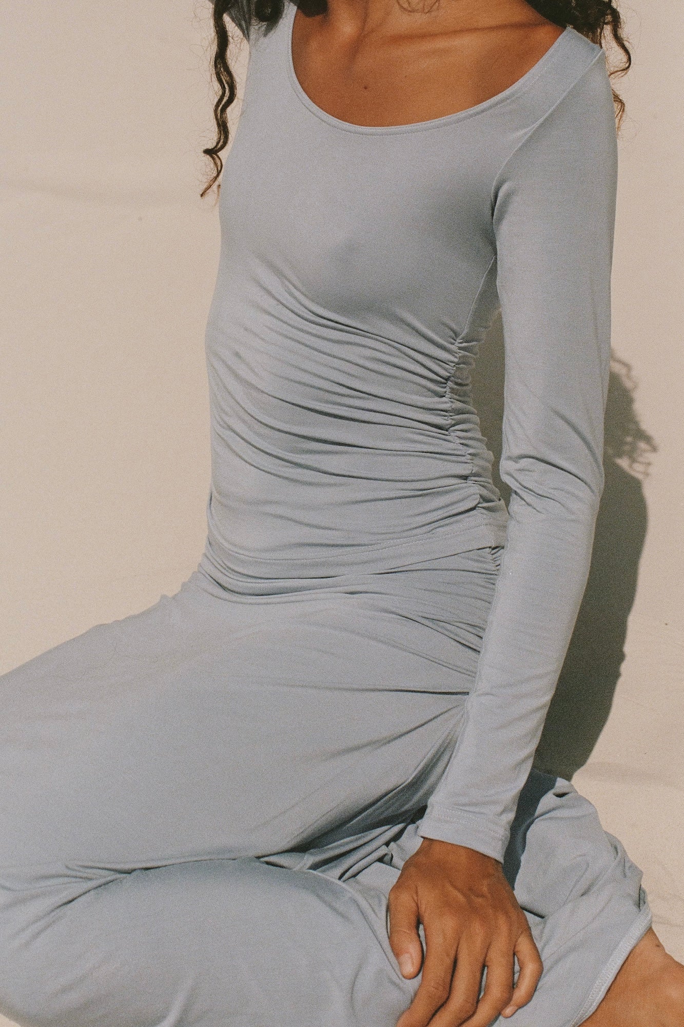 Dominique Healy Lila L/S Top // Powder Blue