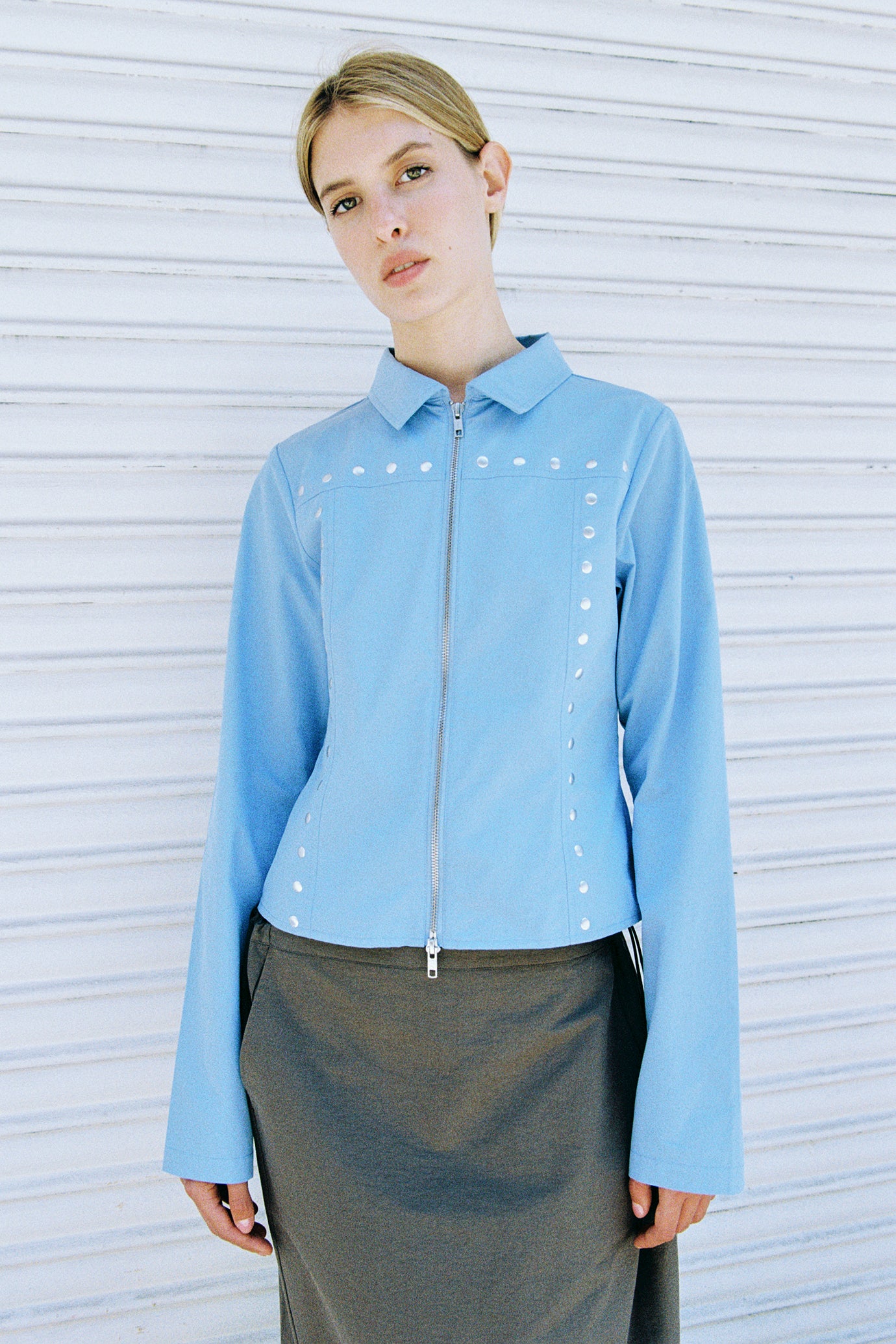 Muse Sika Stud Shirt // Blue