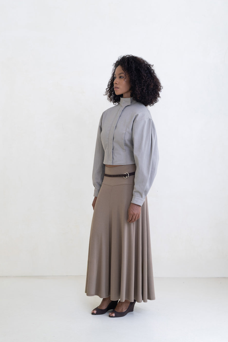 Belle Anna Globo Jacket // Light Grey