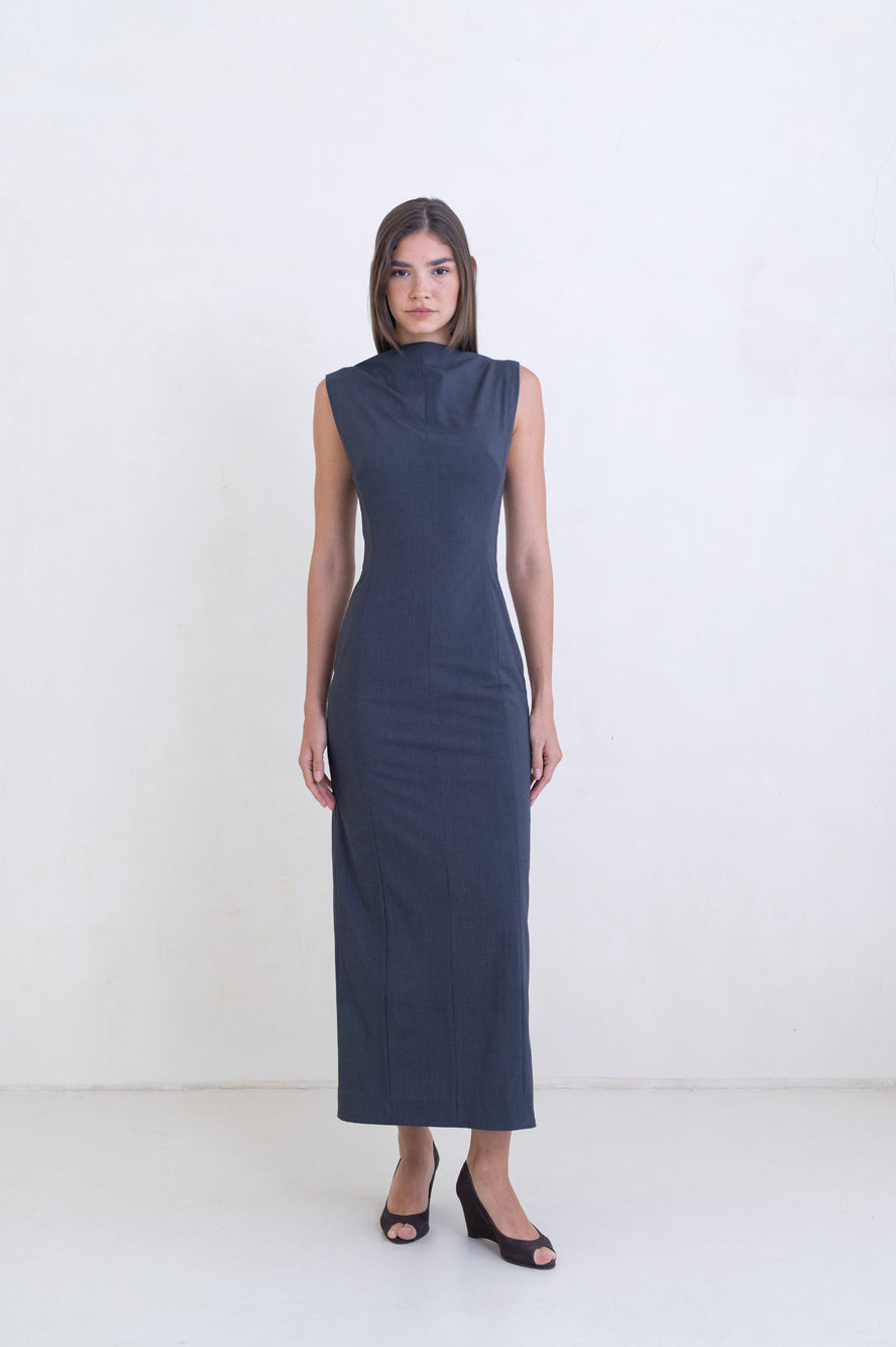 Belle Anna Sculptura Dress // Charcoal