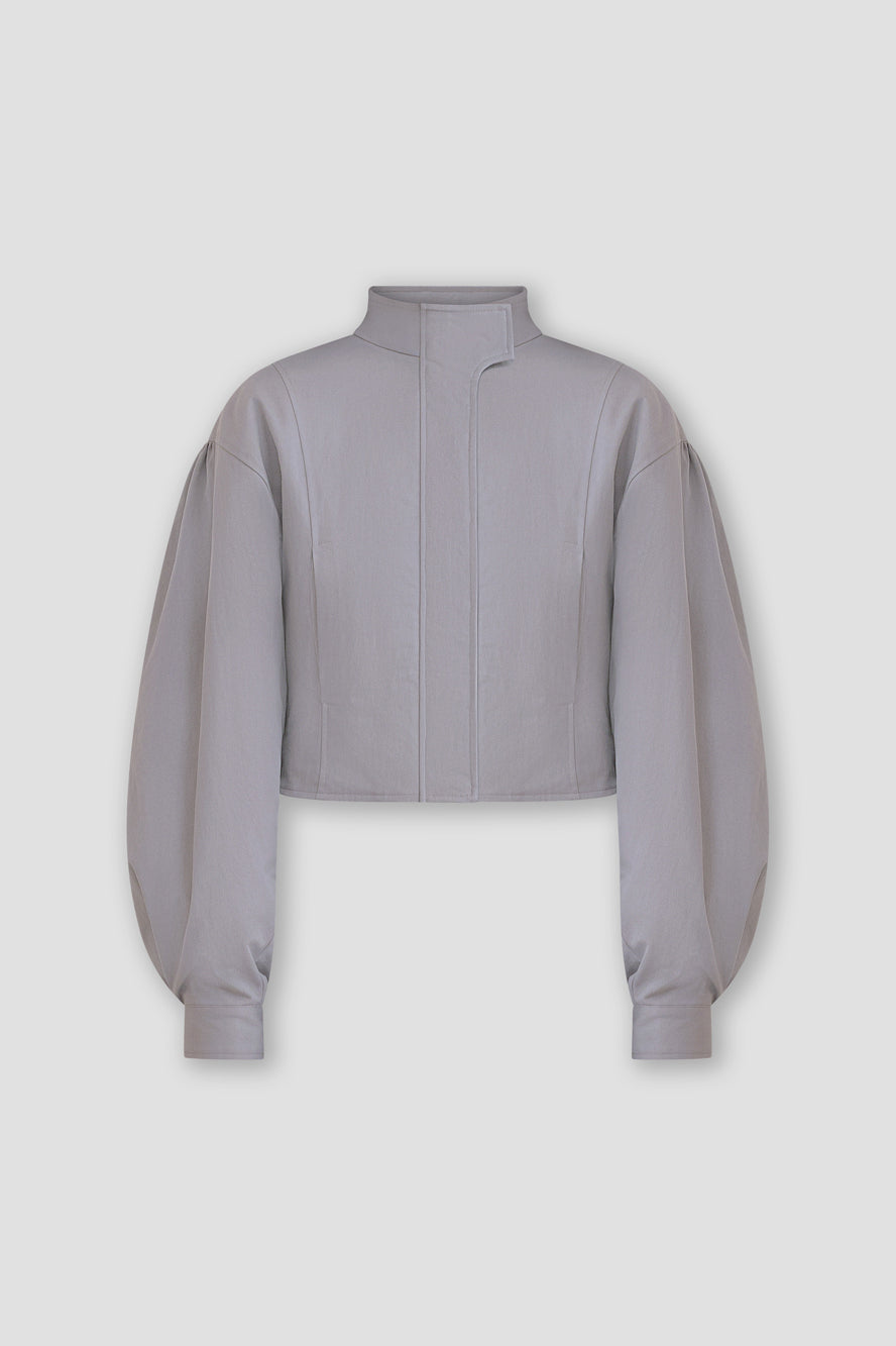 Belle Anna Globo Jacket // Light Grey