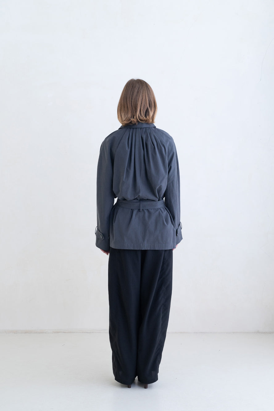 Belle Anna Laurel Trench Mini  // Charcoal