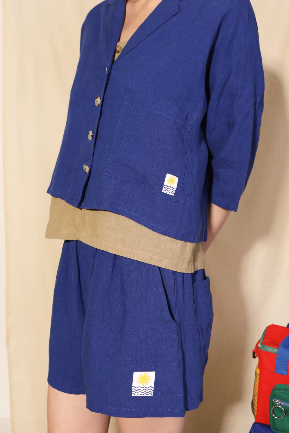 L. F. Markey Basic Linen Shorts // Cobalt