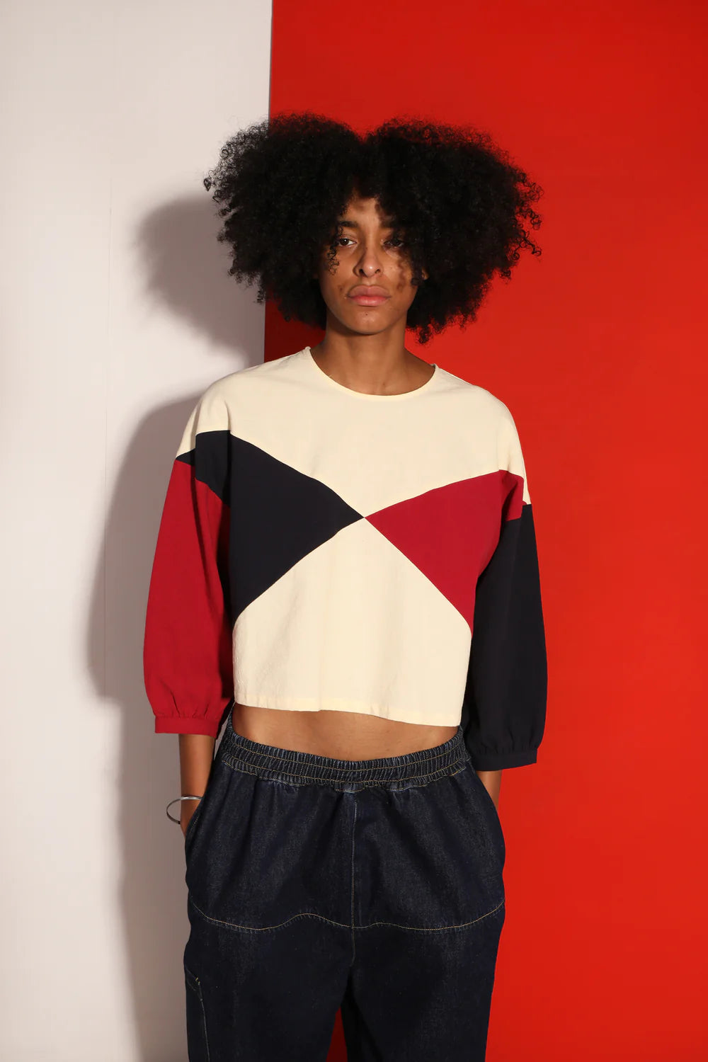 L.F. Markey Alto Top // Ecru Patchwork