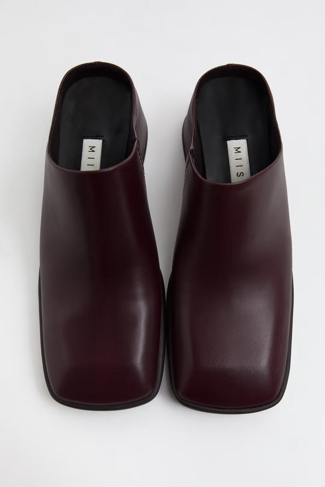 Miista Amoy Mules // Burgundy
