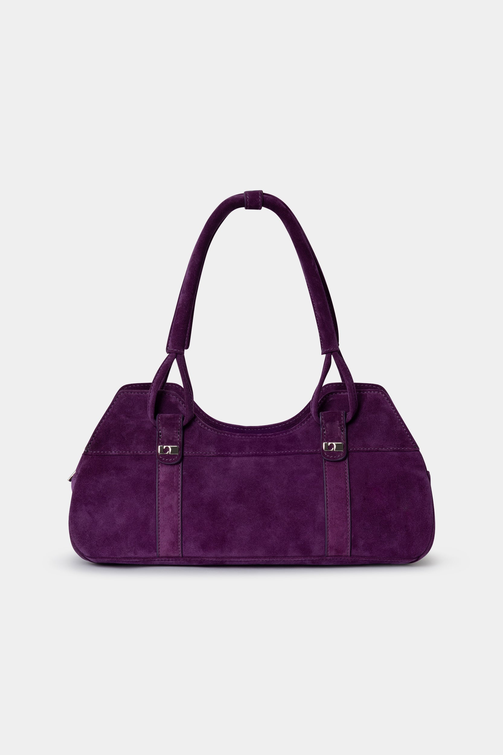 Laagam Jane Suede Bag // Aubergine