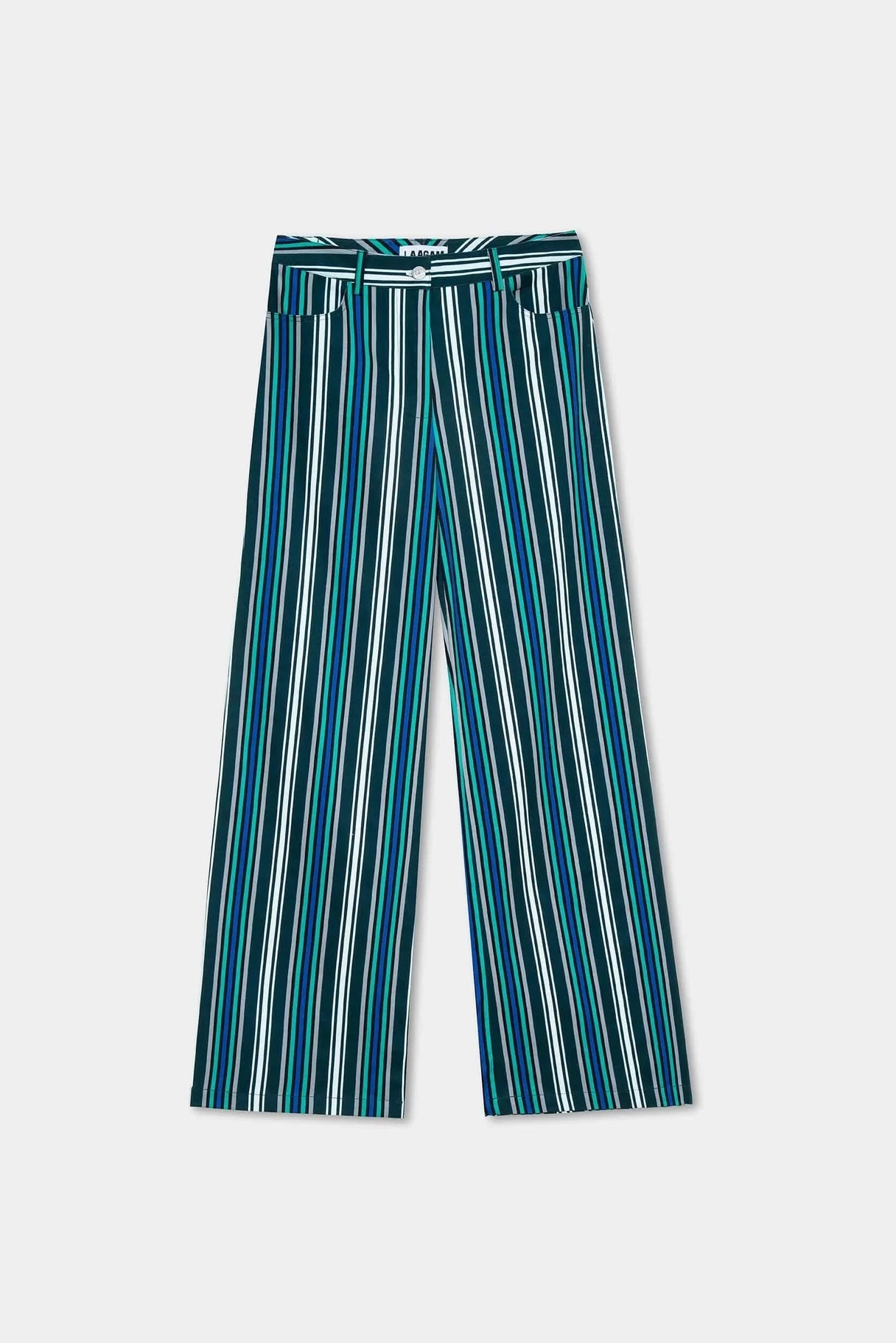 Laagam Leroy Twill Pants // Teal Striped