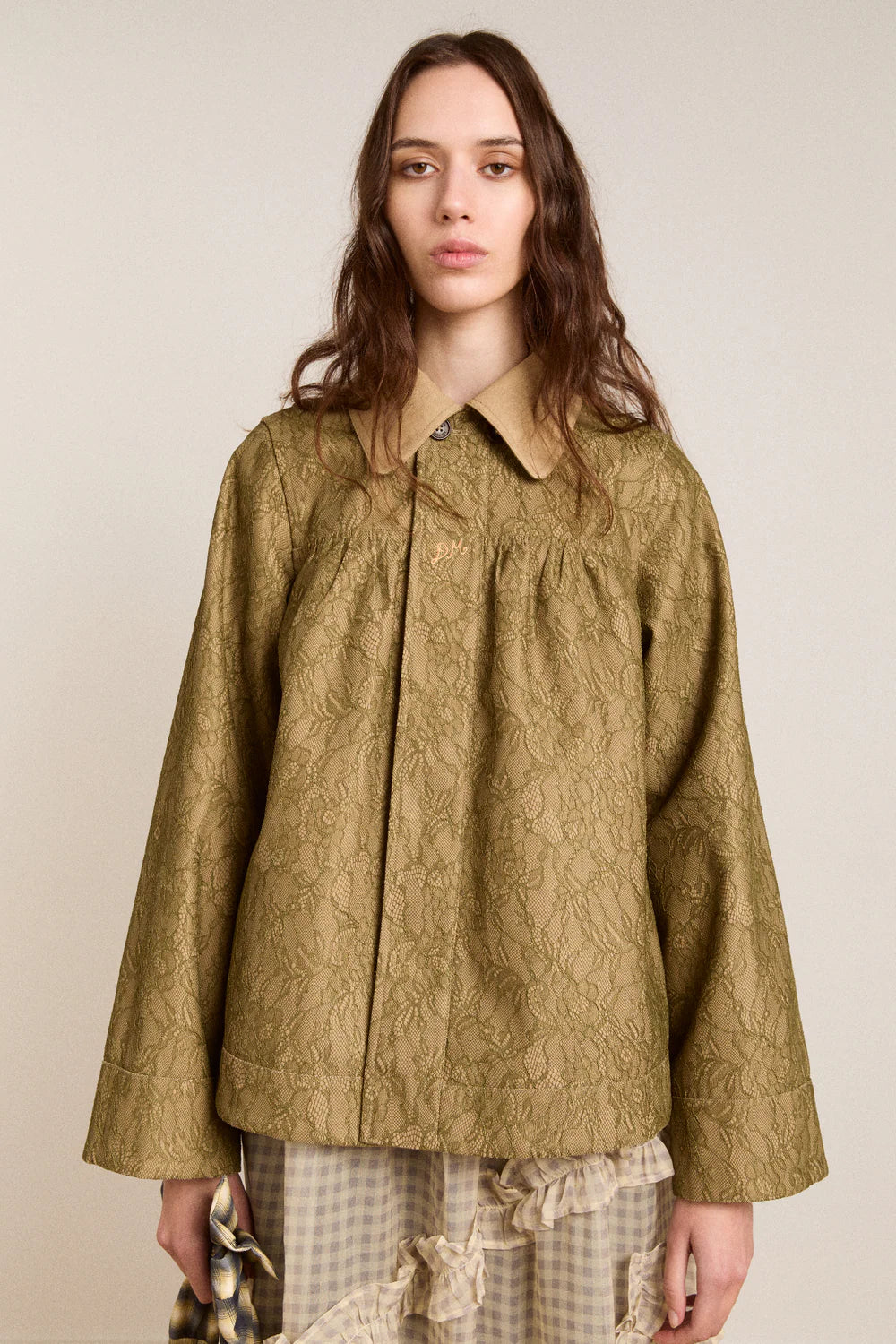 Damson Madder Mini Mercedes Reversible Coat // Lace
