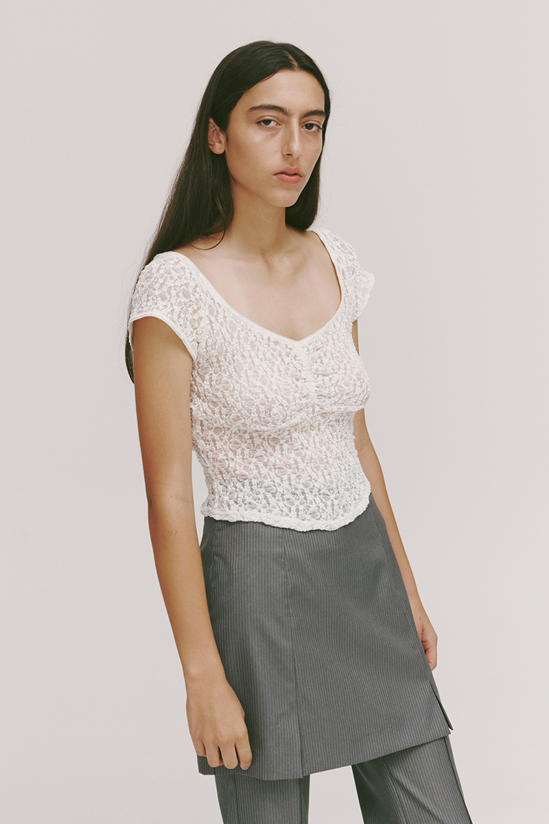 PV Impression Lace Tee // Ivory
