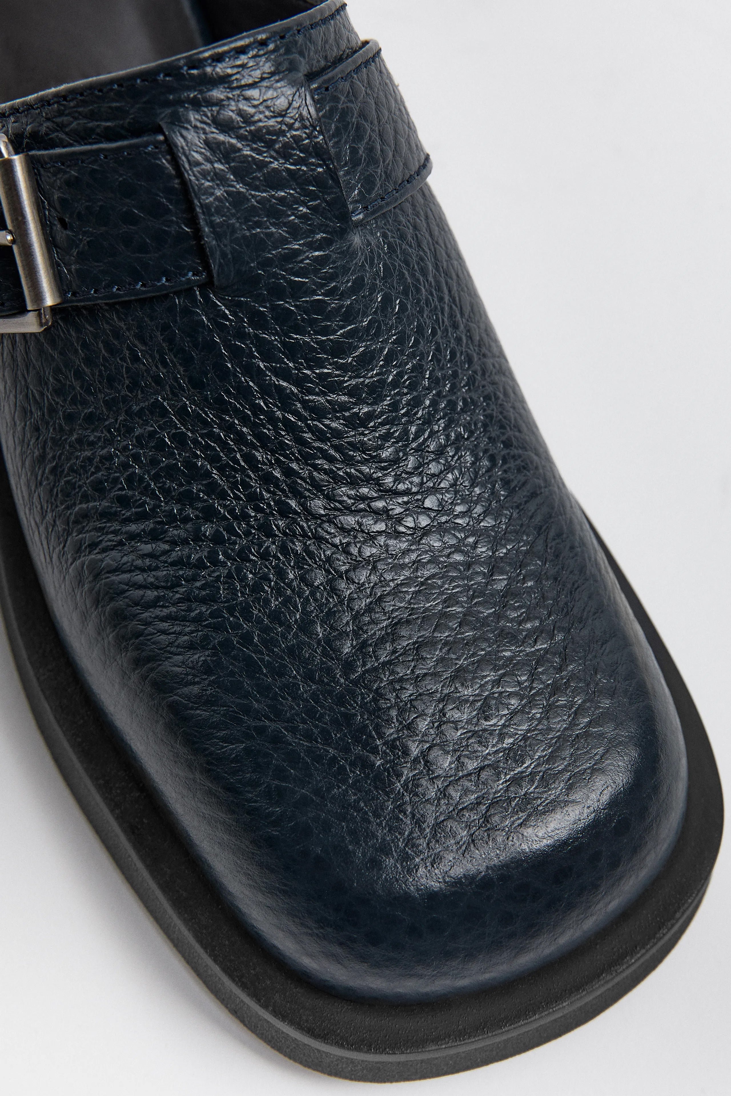 Miista Aroa Buckled Mules // Navy